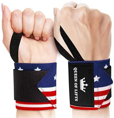 TECEUM Weightlifting 18" Wrist Wraps with Thumb Loop –Powerlifting Bodybuilding