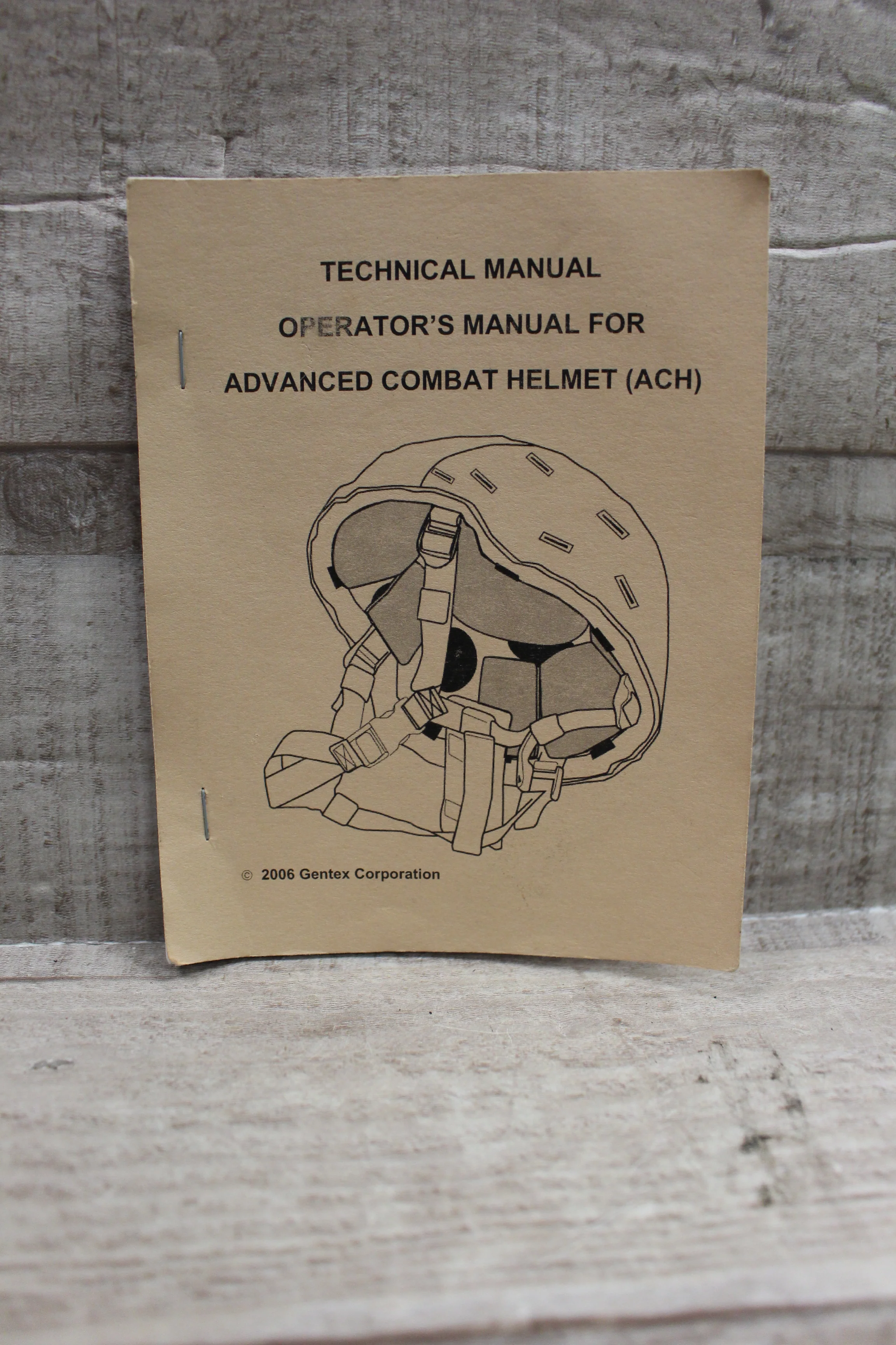 Technical Manual Operators Manual For Advanced Combat Helmet -Used