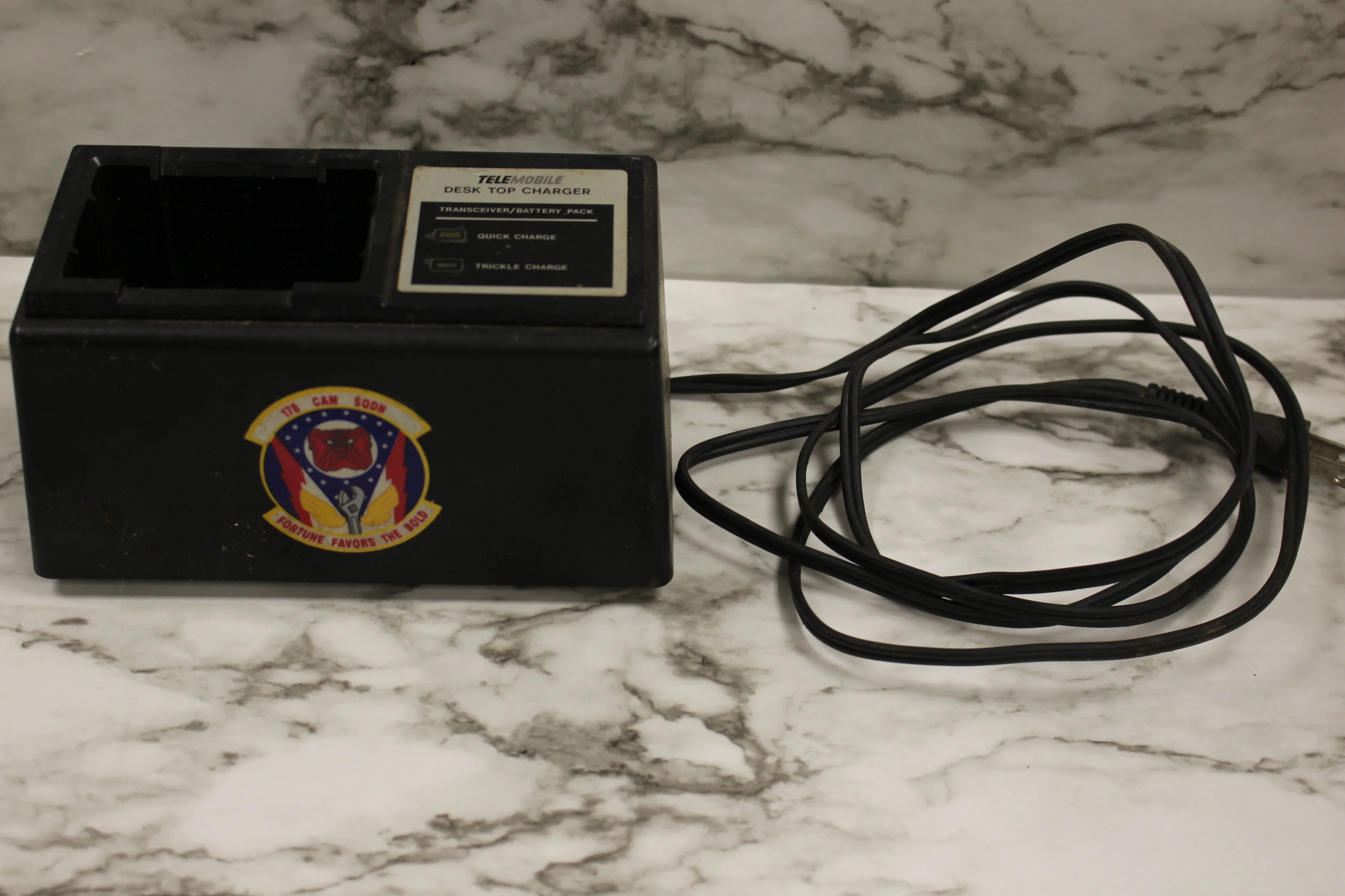 Telemobile 178th Cam Squadron Desk Top Charger -Black -Used