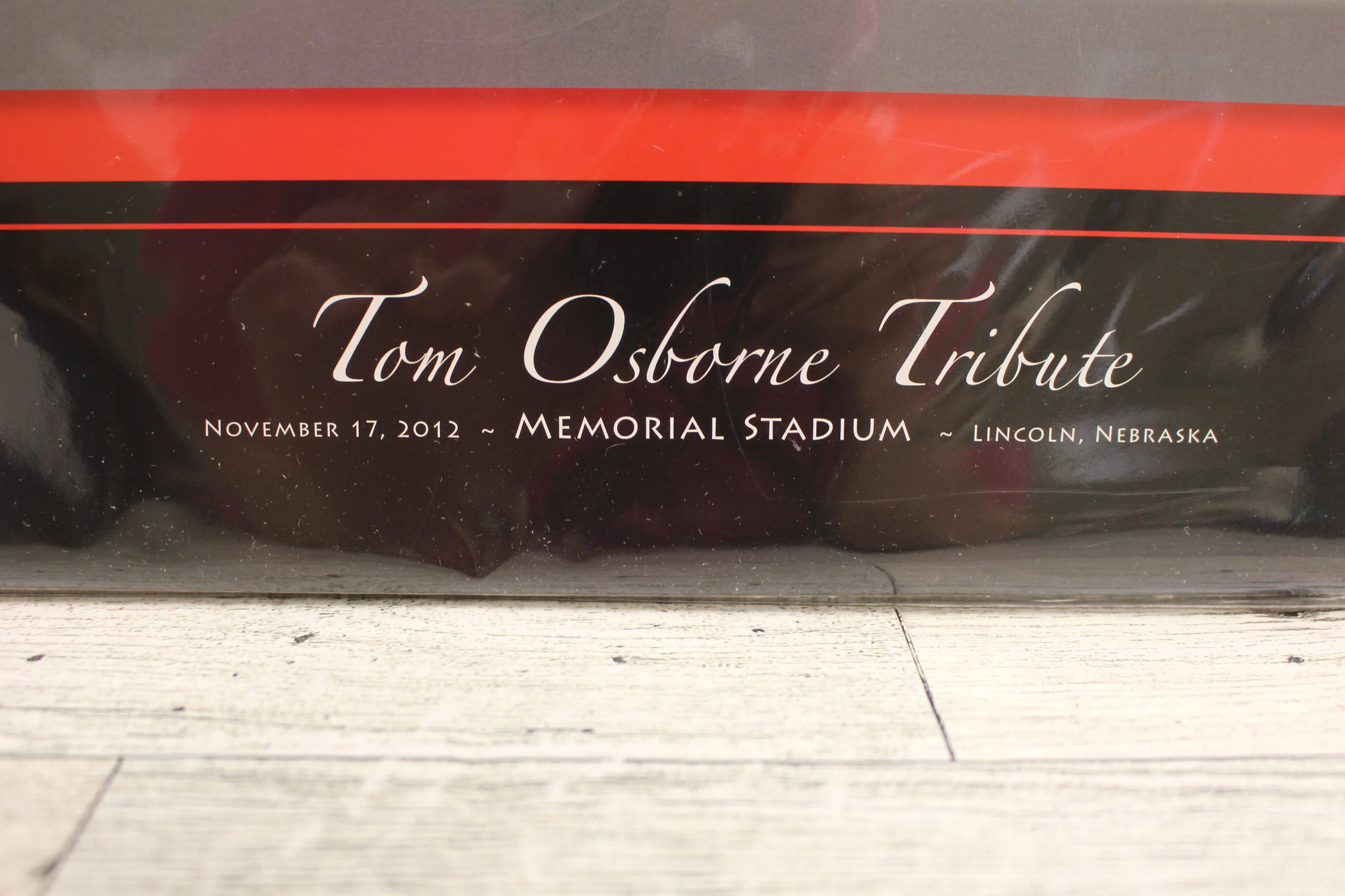 Thanks Tom Osborne Tribute Poster- Memorial Stadium - Nov 17, 2012 - New - Image 2