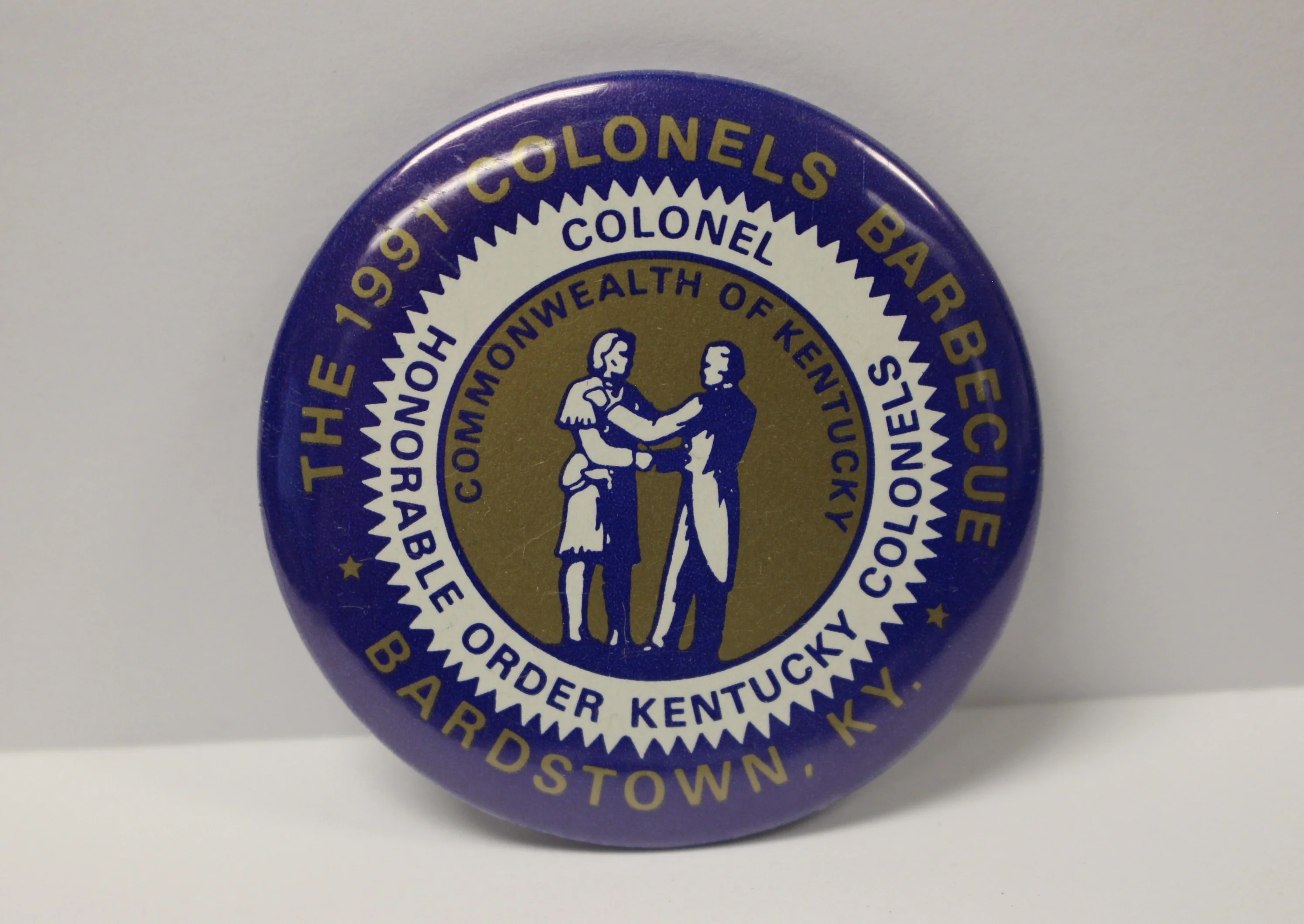 The 1991 Colonels Barbecue Button - Bardstown, Kentucky - Used