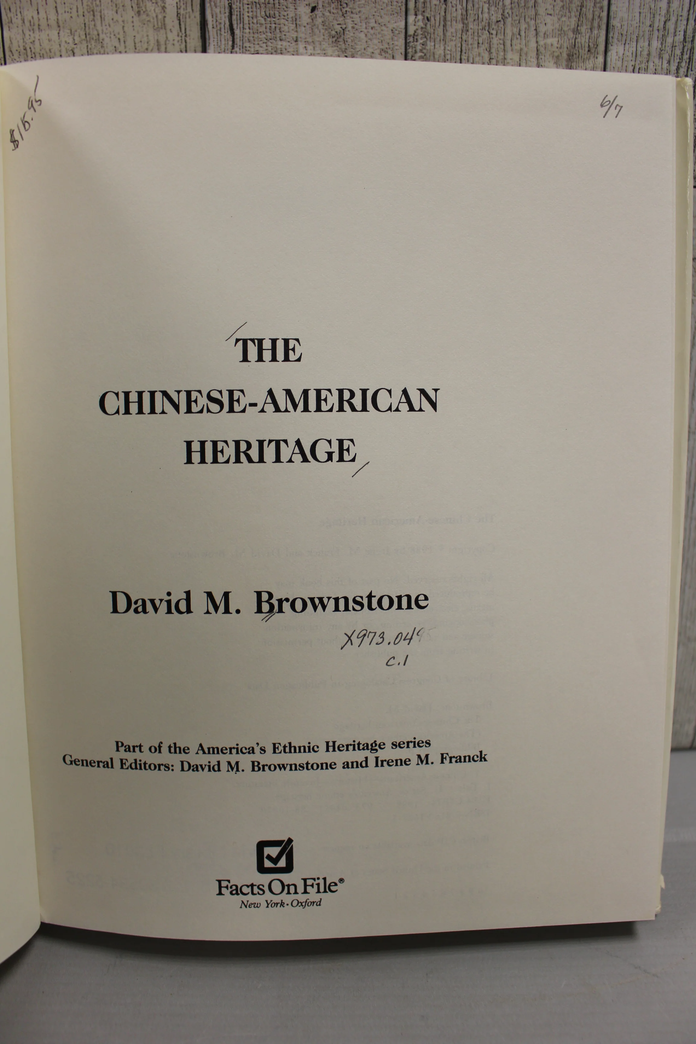 The Chinese-American Heritage by David M. Brownstone - Image 3