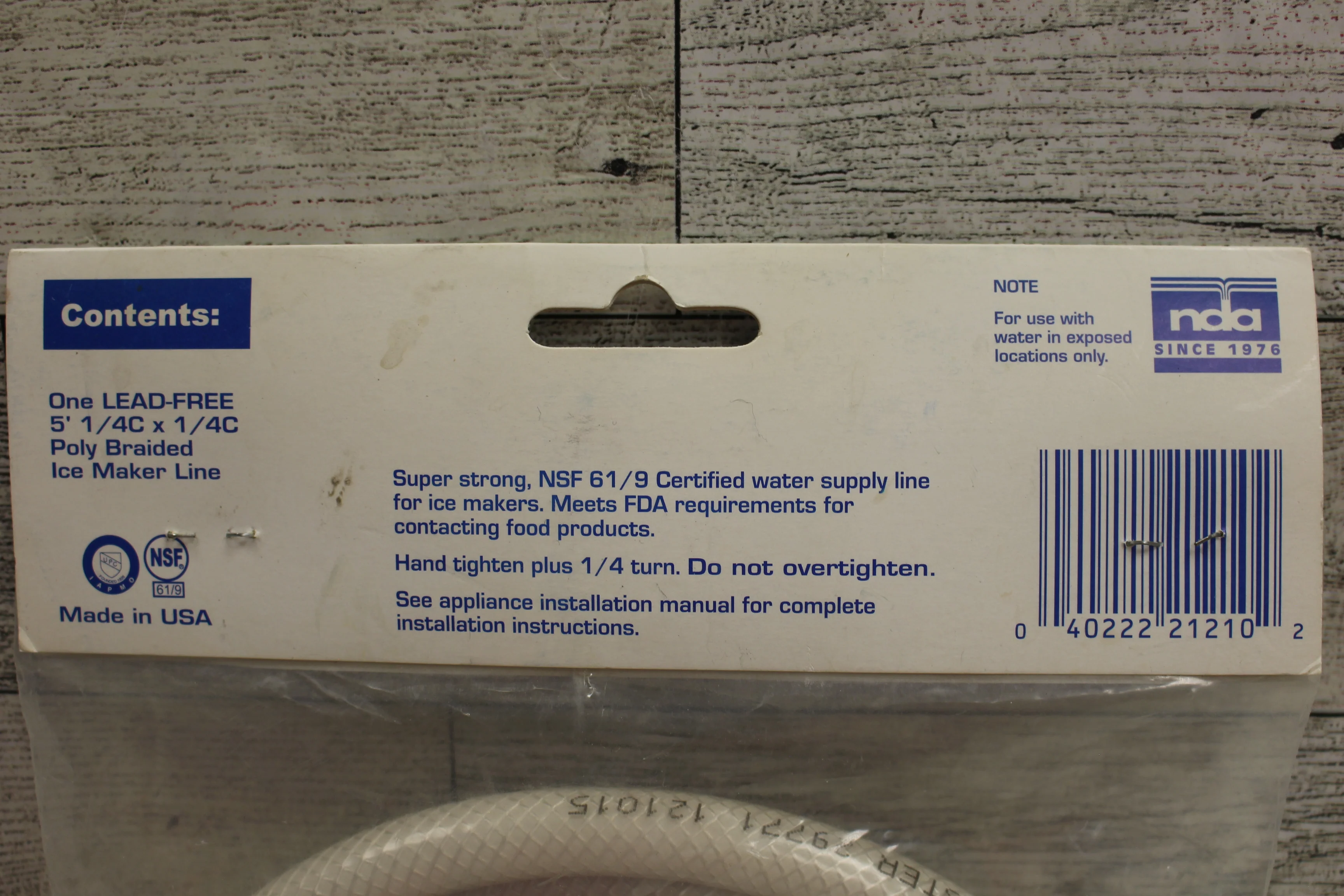 The Lead-Free Icemaker Hookup Water Hose for Ice Maker and Dispenser - 5'- New - Image 6