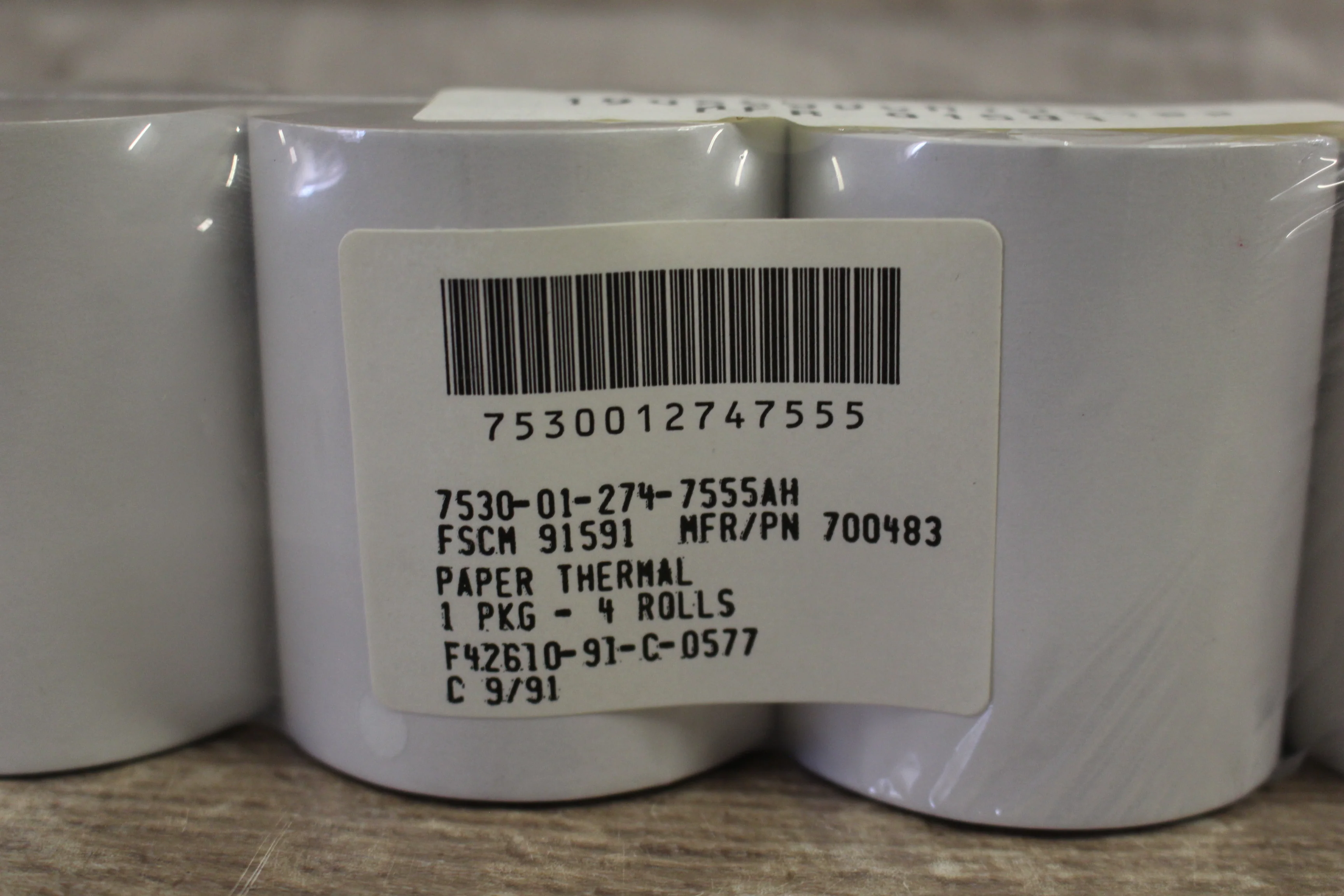 Thermal Paper - Pack of 4 Rolls - 700483 - NSN 7530-01-274-7555 - New - Image 2