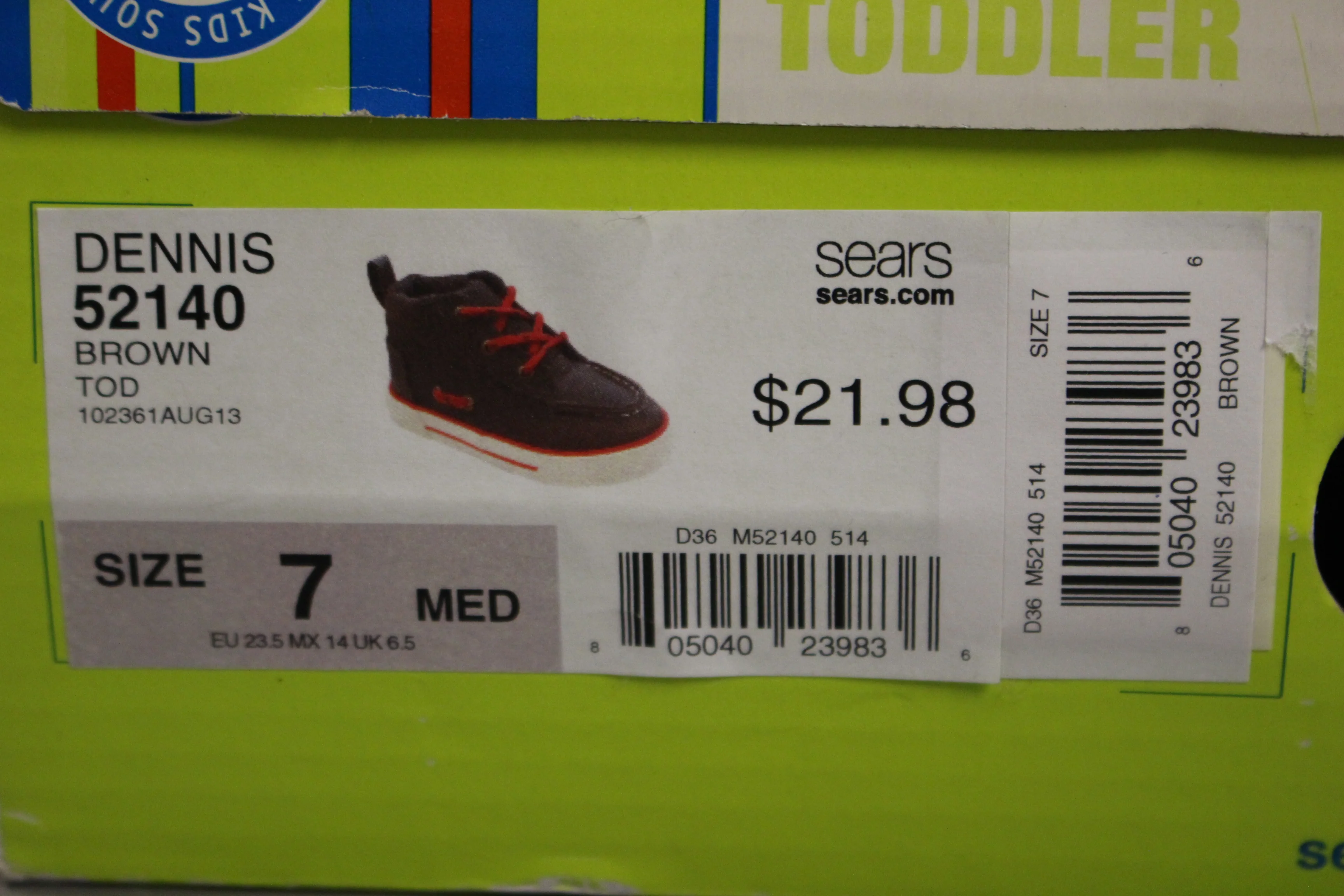 TKS Dennis 52140 Toddler Shoes, Brown, Size: 7 M, New! - Image 2