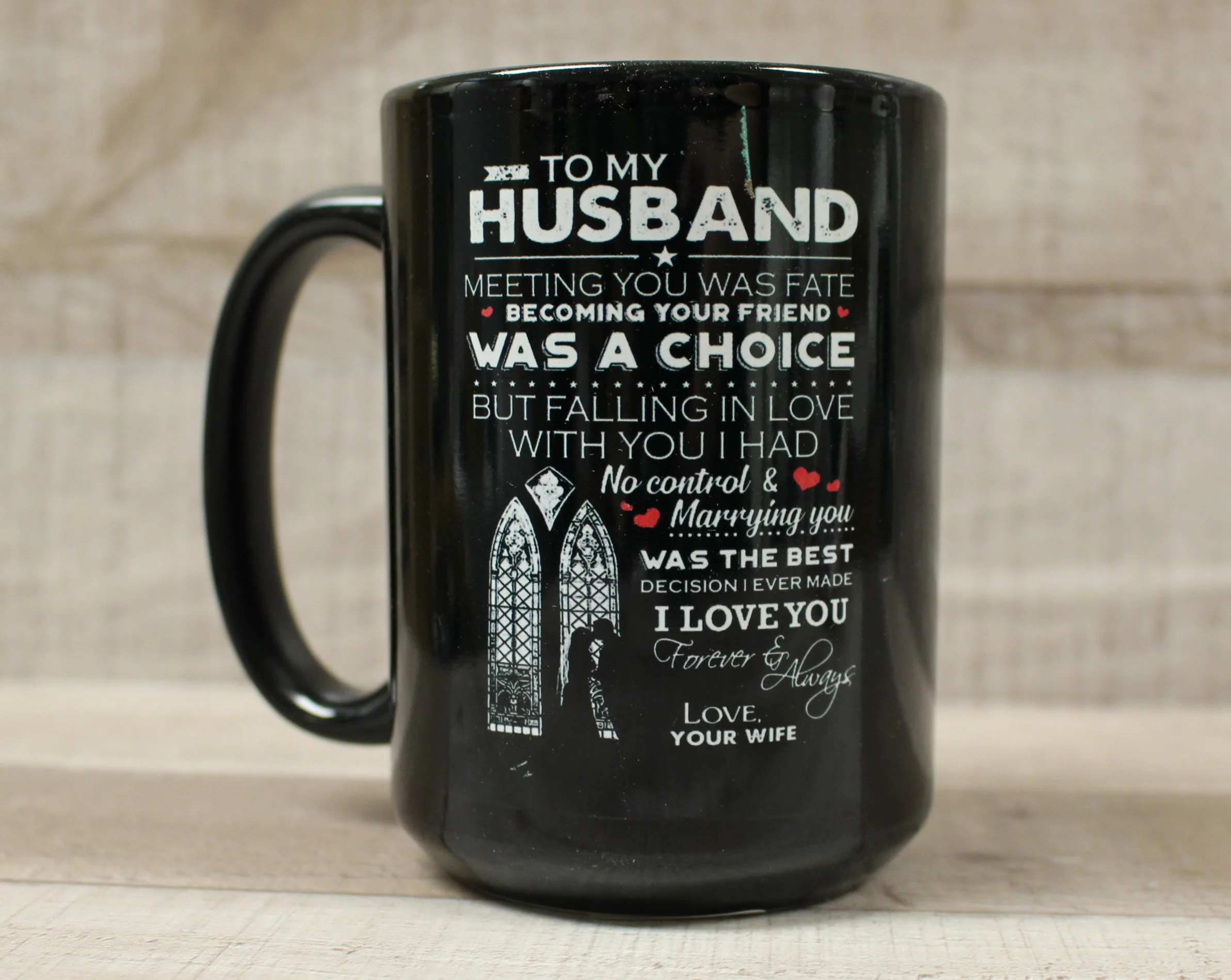 To My Husband, Meeting You Was Fate Coffee Cup Mug - Wife Rainbow Love - New - Image 2