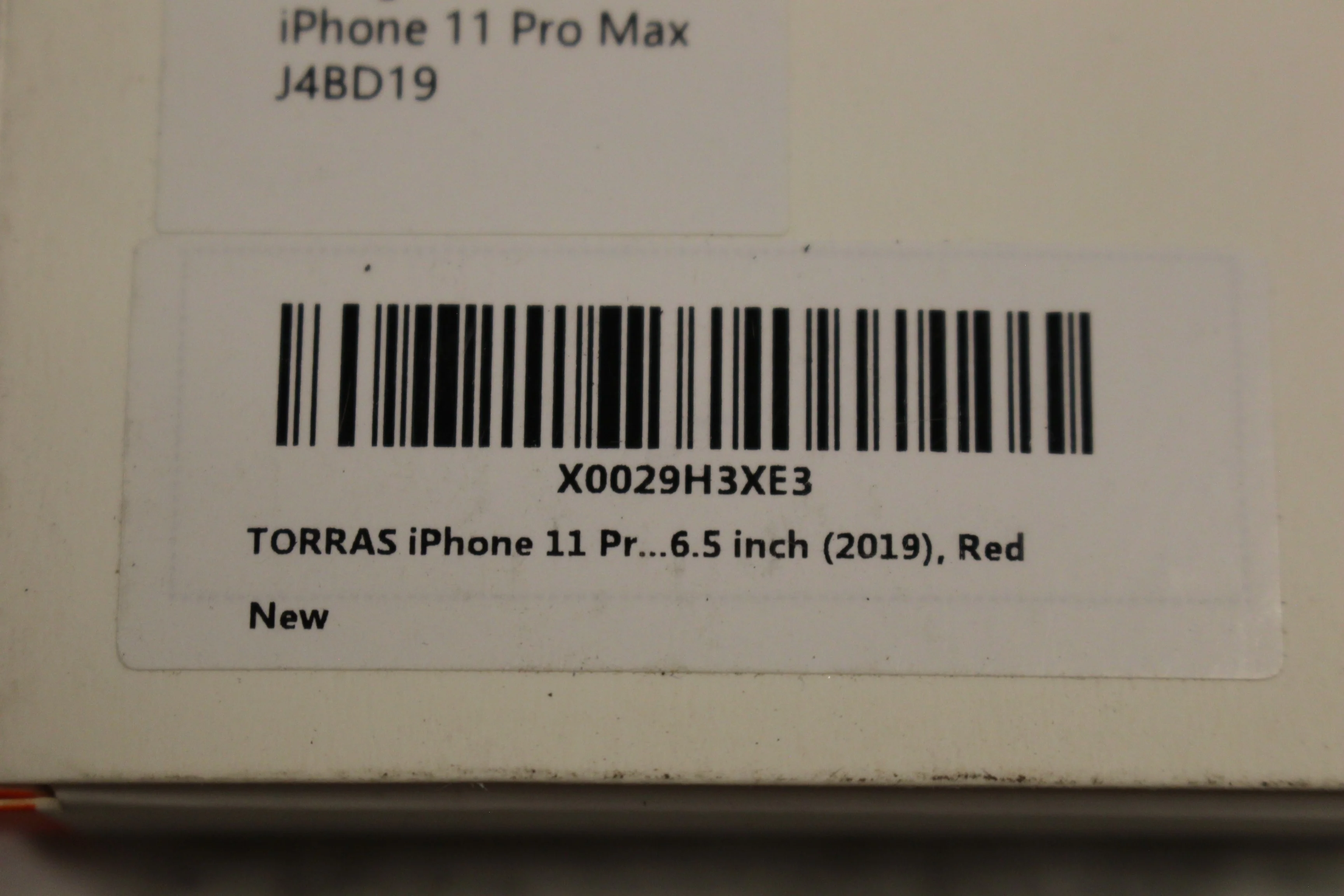 Torras iPhone 11 Pro Max Simple But Unique Smartphone Case - Clear with Red - New - Image 3