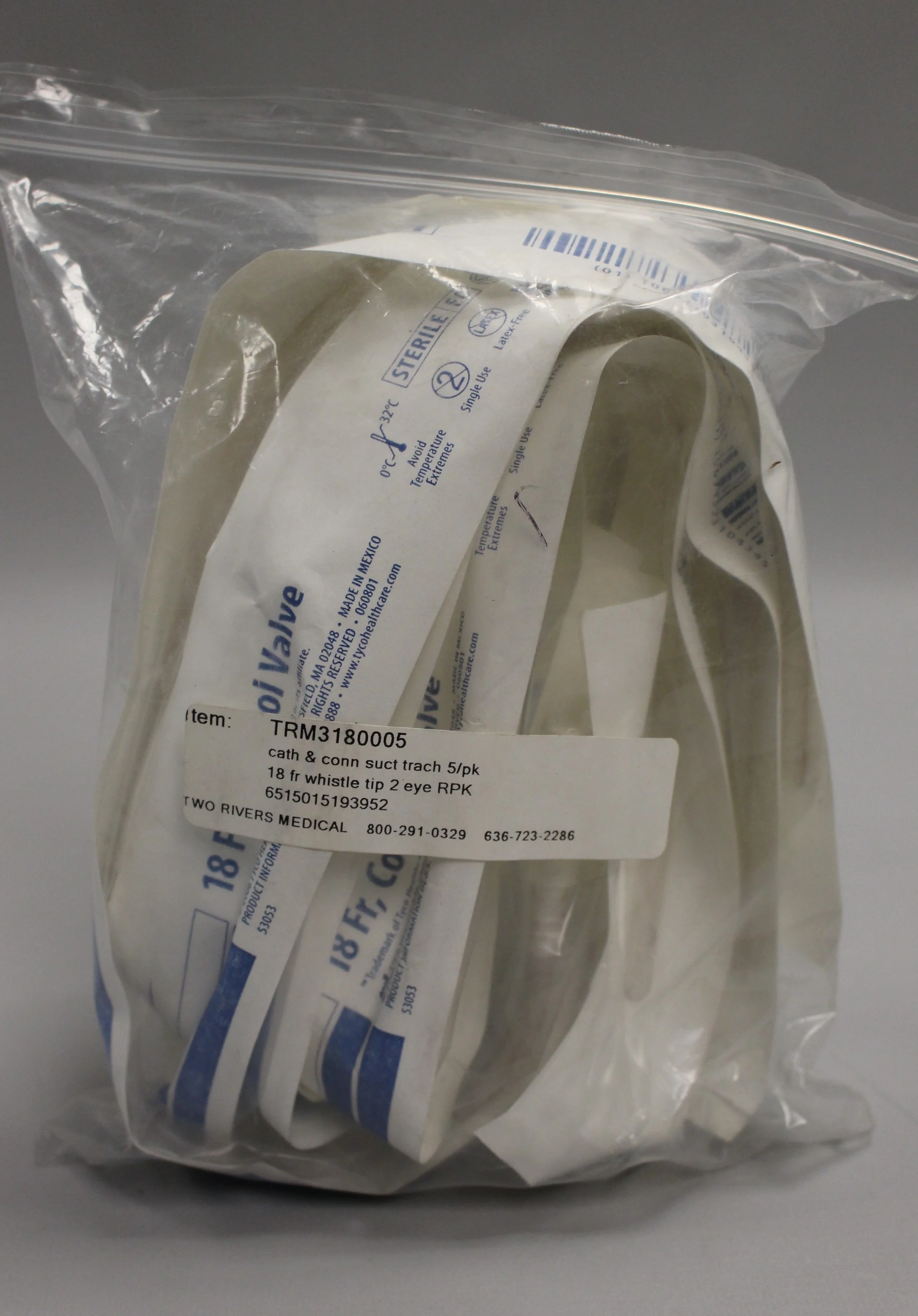Tracheal Suction Catheter And Connector - TRM3180005 - 5 Pack - New Expired