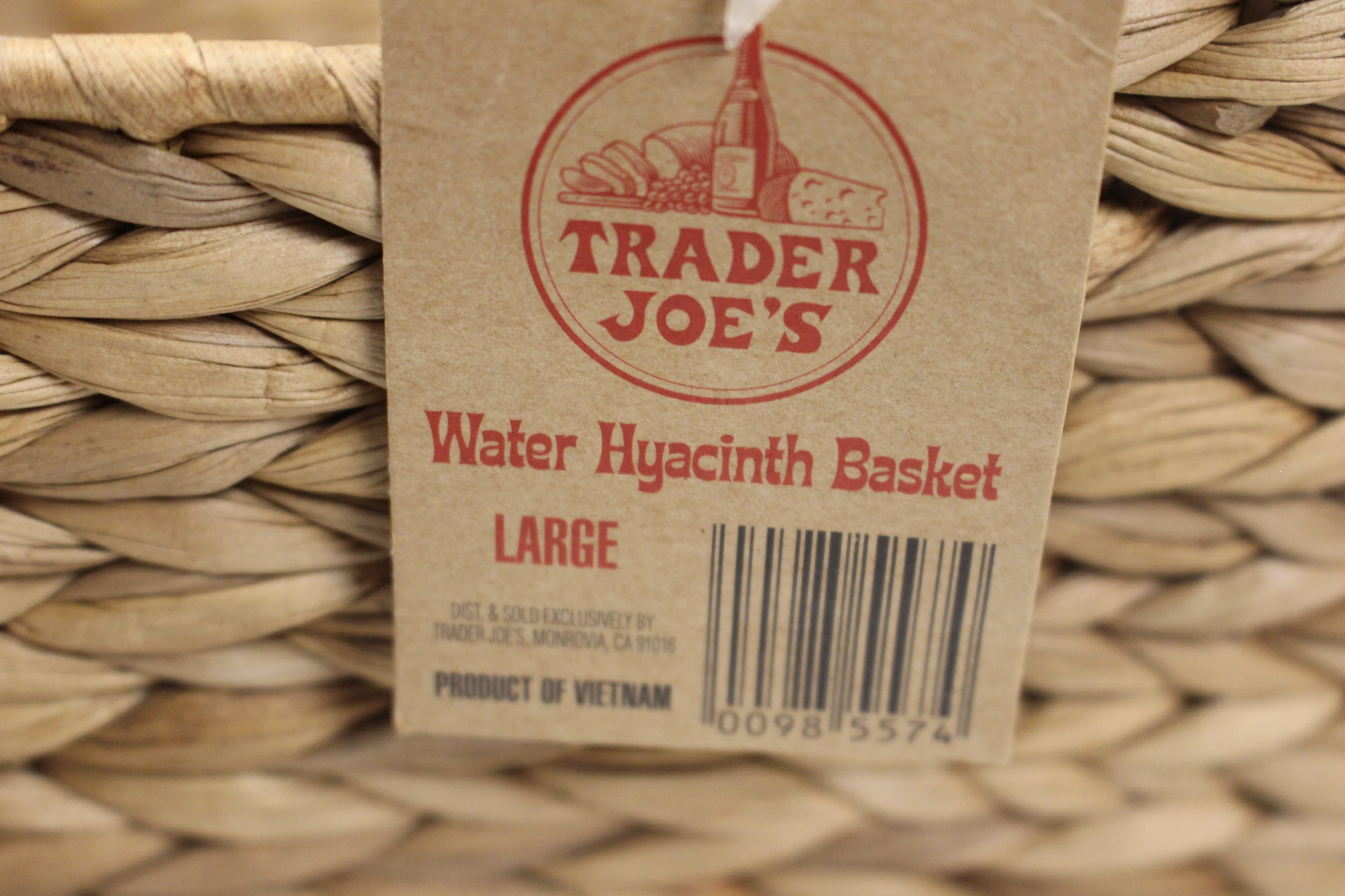Trader Joe's Water Hyacinth Basket - Large - New - Image 4