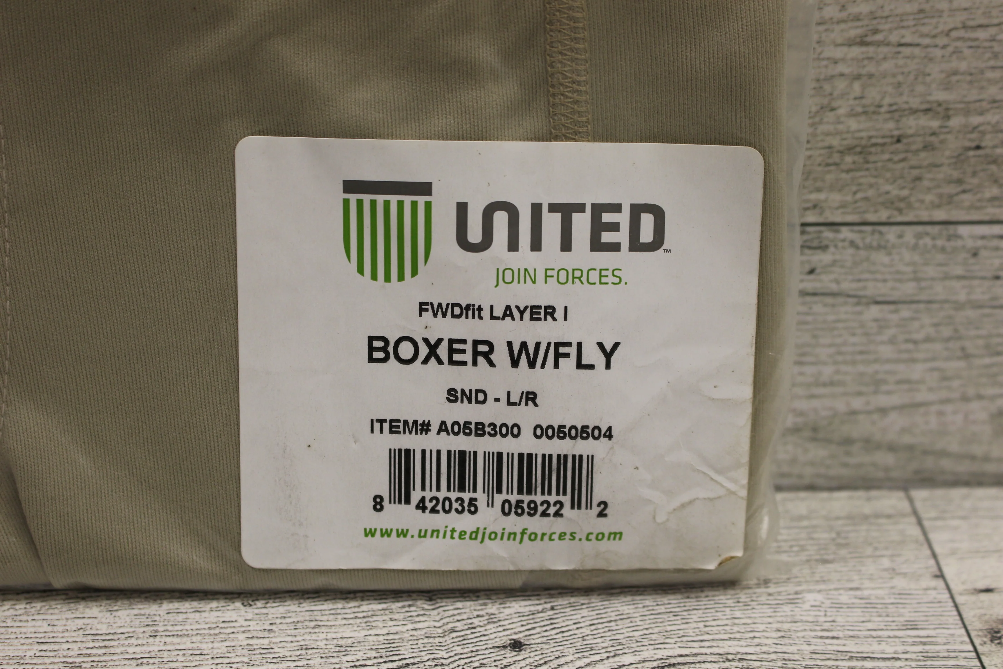 United Base Fortiflame Layer Boxer with Fly - Large Regular - Sand Tan - Layer I - Image 2