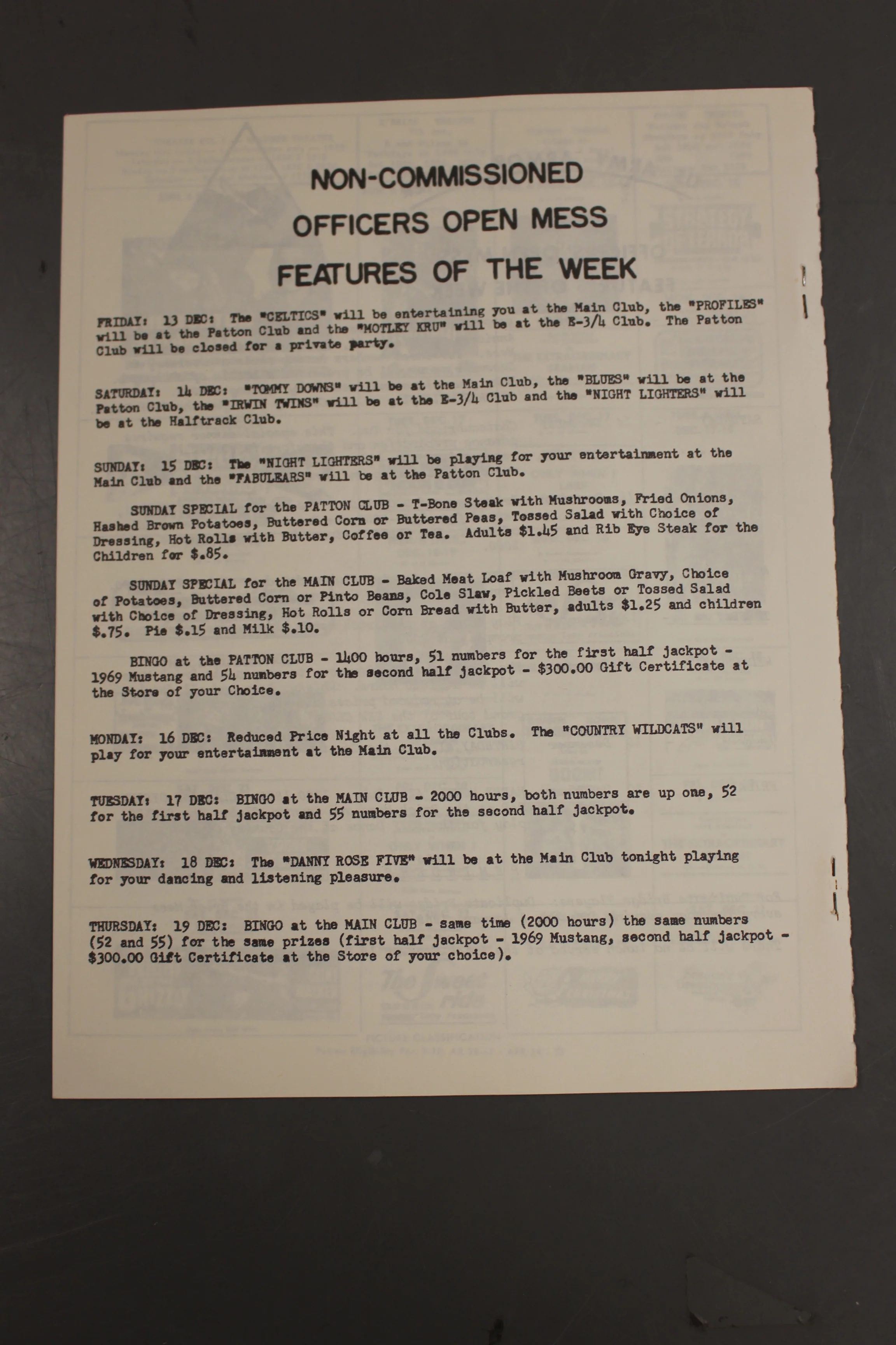 US Army Armor Center Daily Bulletin Official Notices, No 243, December 13, 1968 - Image 2