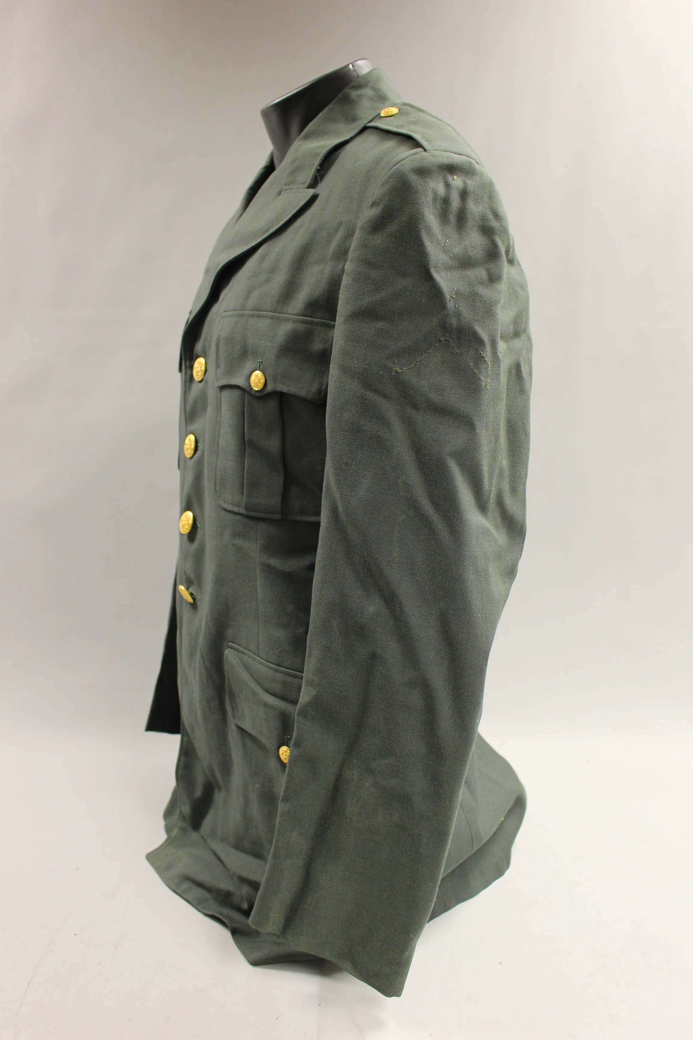 US Army Class As Men's Green Dress Coat / Jacket - Size: 41R - Used - Image 2