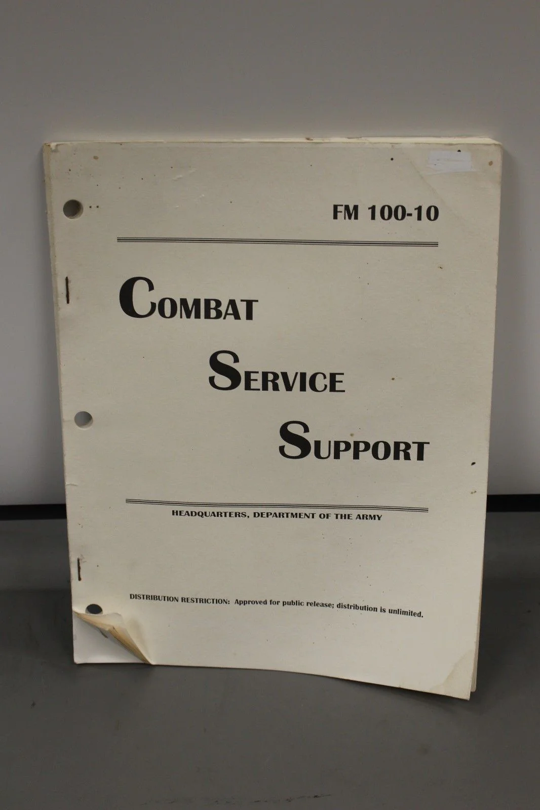 US Army Combat Service Support, FM 100-10, October 1995