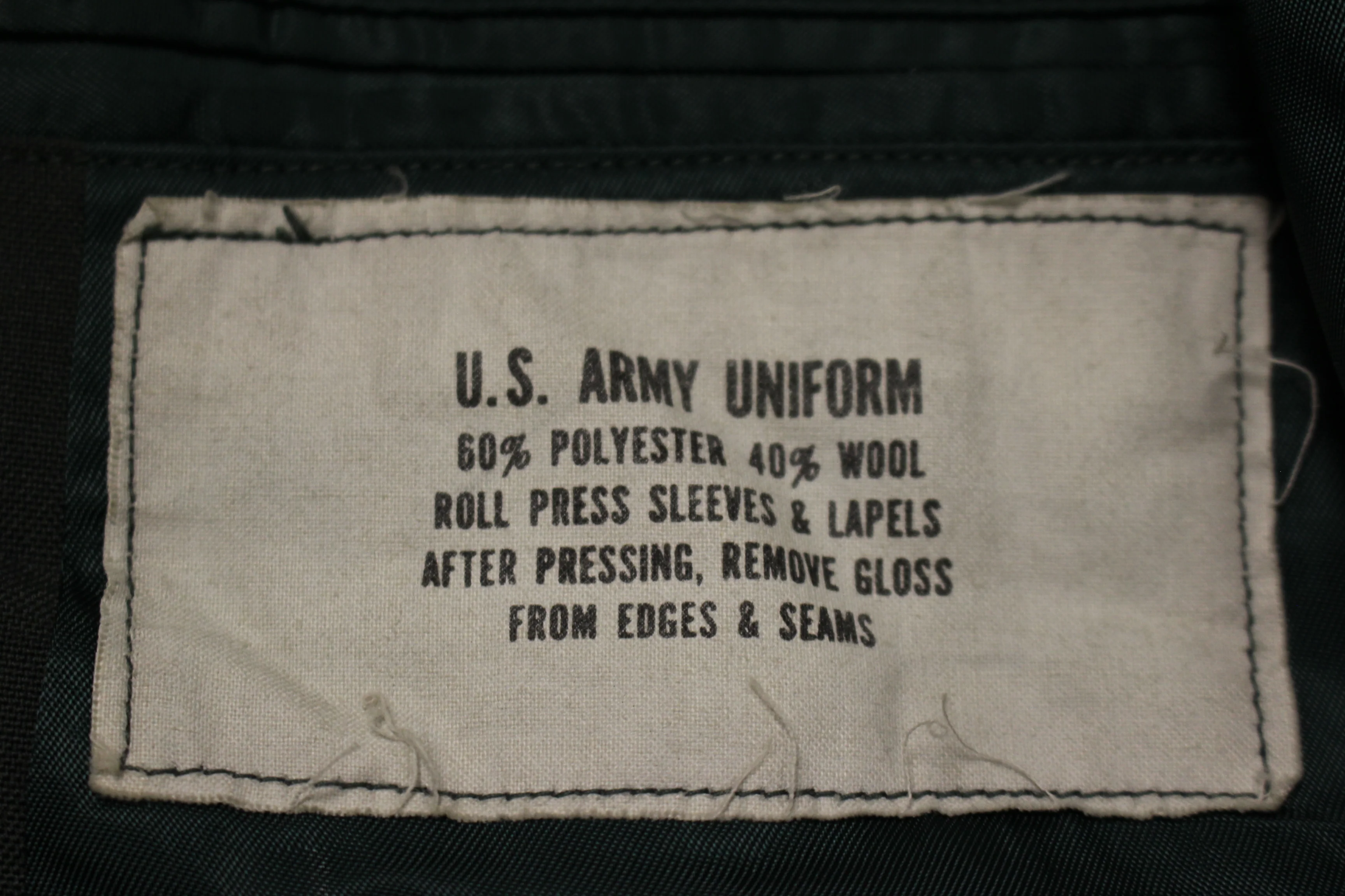 US Army Class As Men's Green Dress Coat / Jacket - Size: 40XL - 8405-965-1627 - Used - Image 4