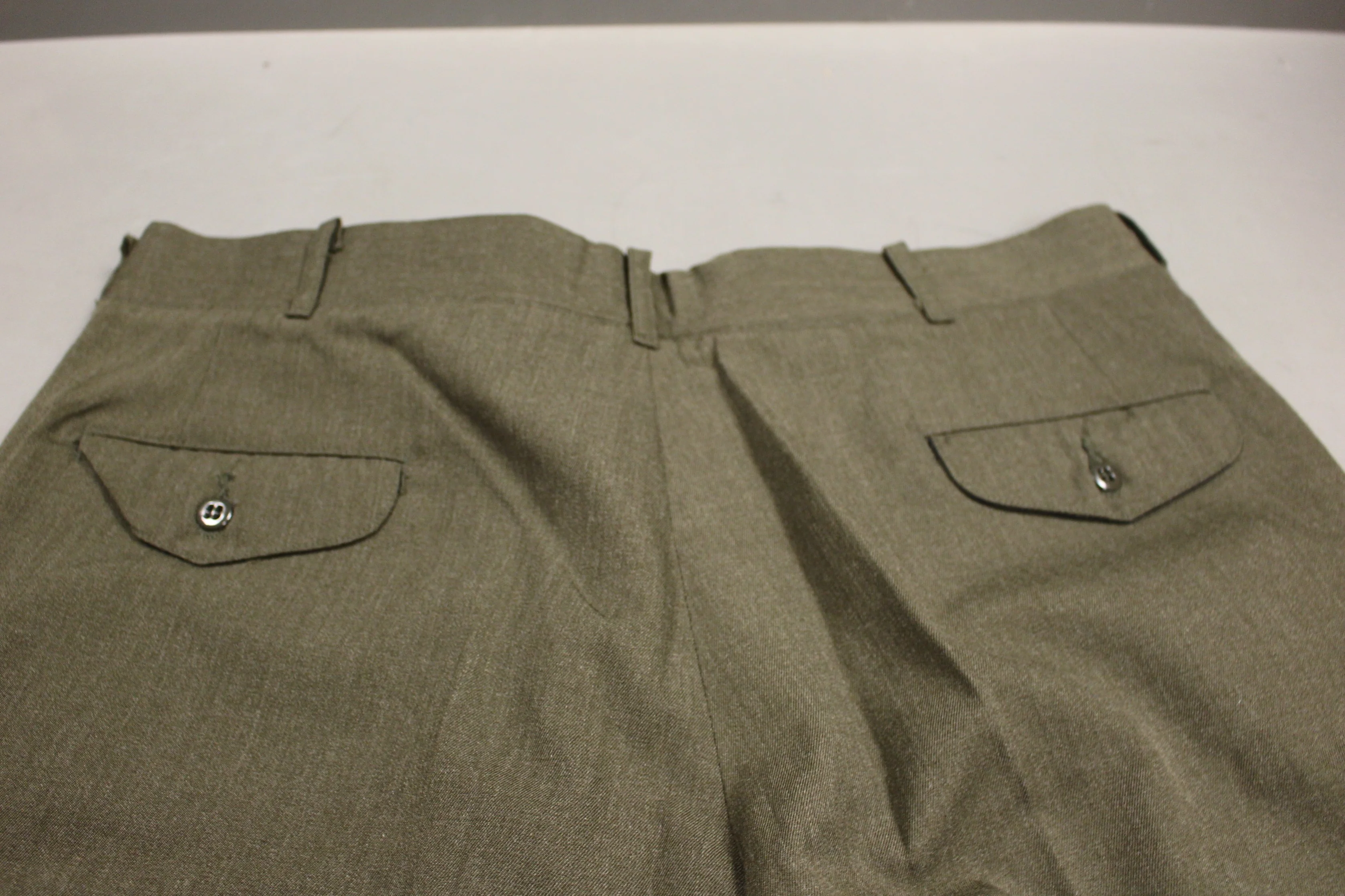 US Marine Corps Men's Dress Green Pants / Trousers - Hemmed - Size: 33L - Used - Image 3