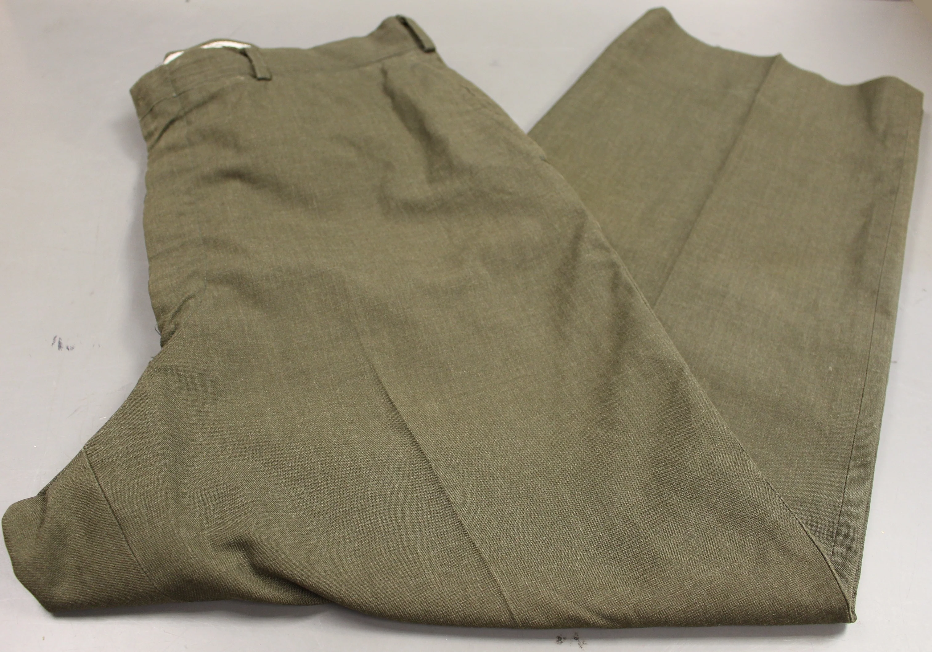 US Military Army Men’s Green Tropical Trousers - 32L - 8405-01-224-5401 - Used
