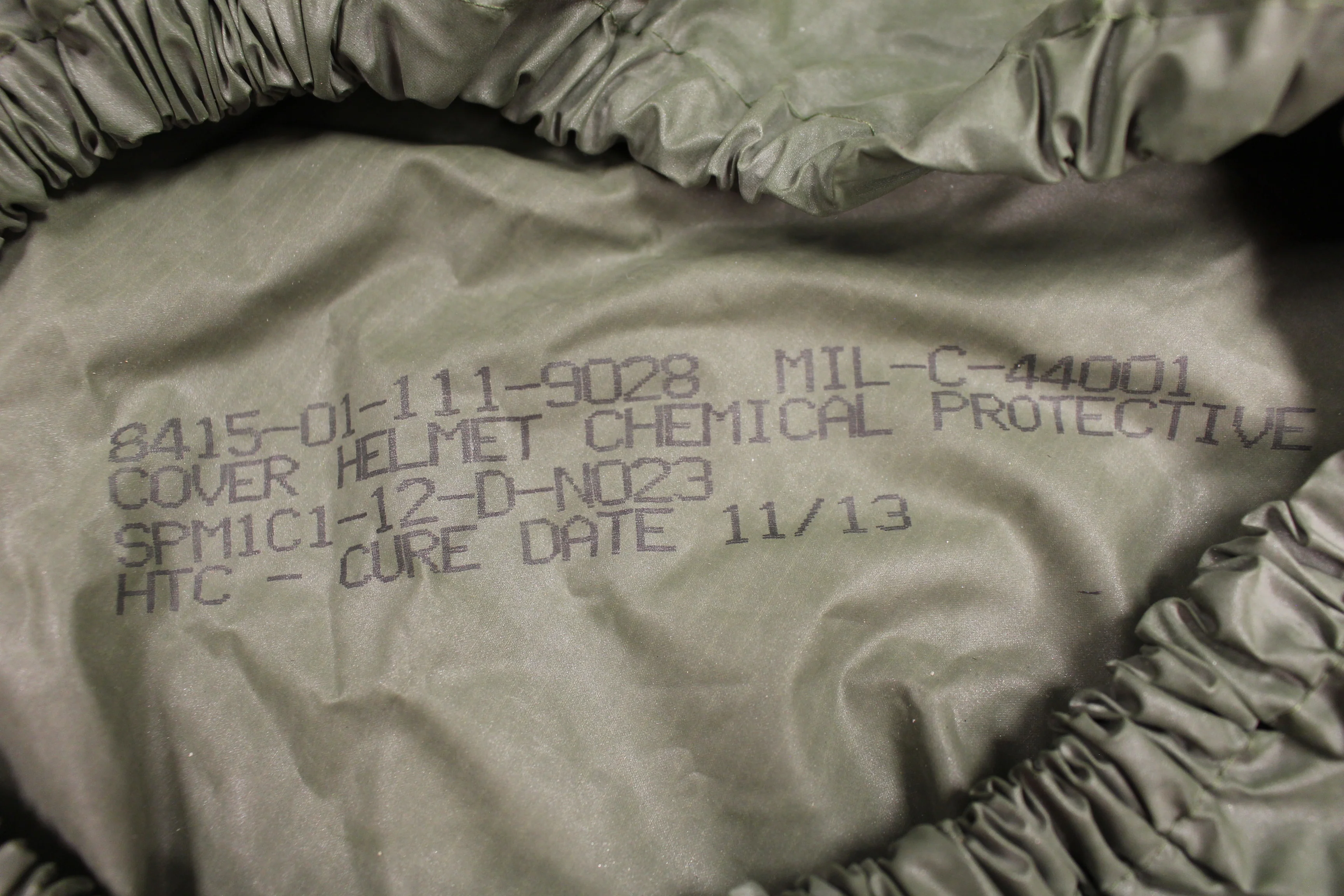 US Military Chemical Protective Helmet Cover - 8415-01-111-9028 - Used - Image 5