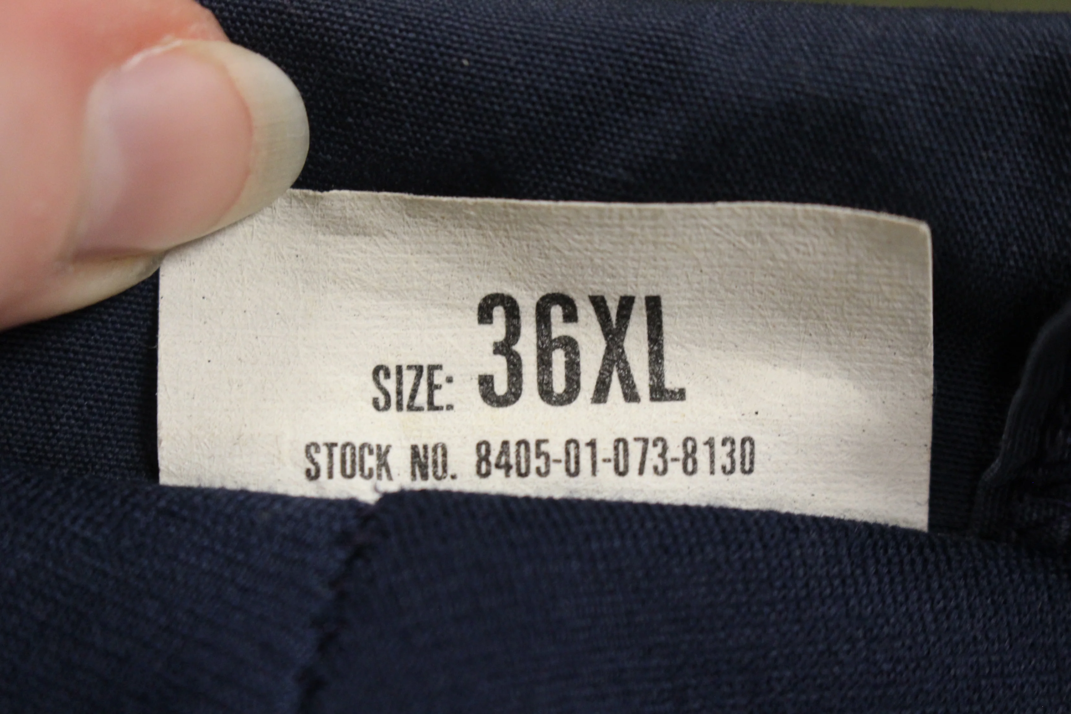US Military Man's Blue Utility Jacket, 8405-01-073-8130, Size: 36XL - Image 2