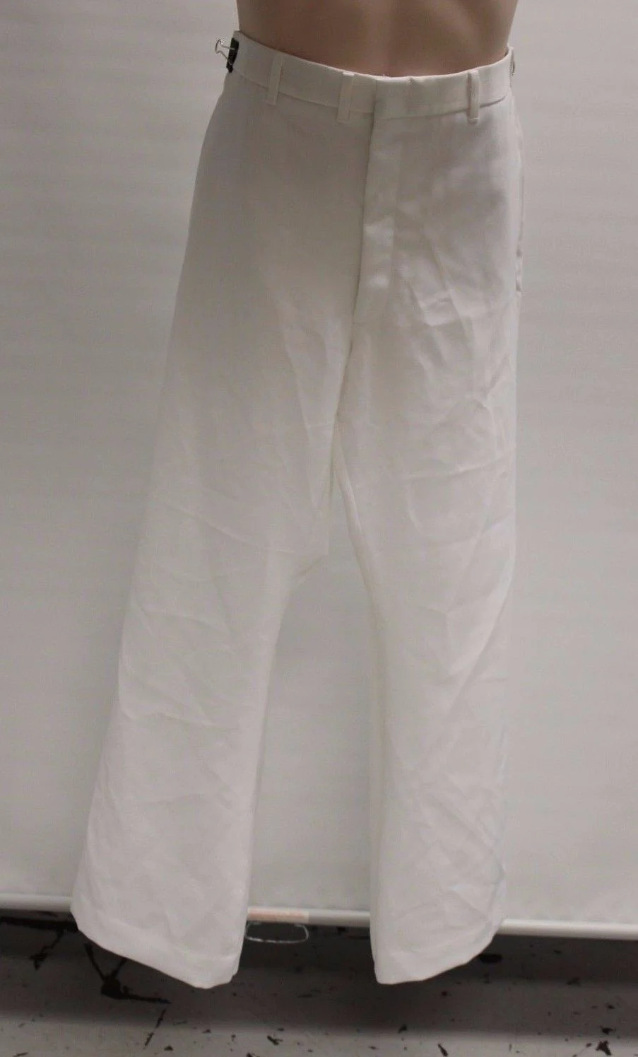 US Navy Men's White Service Dress Trousers - 35L - 8405-01-076-0749 - Used