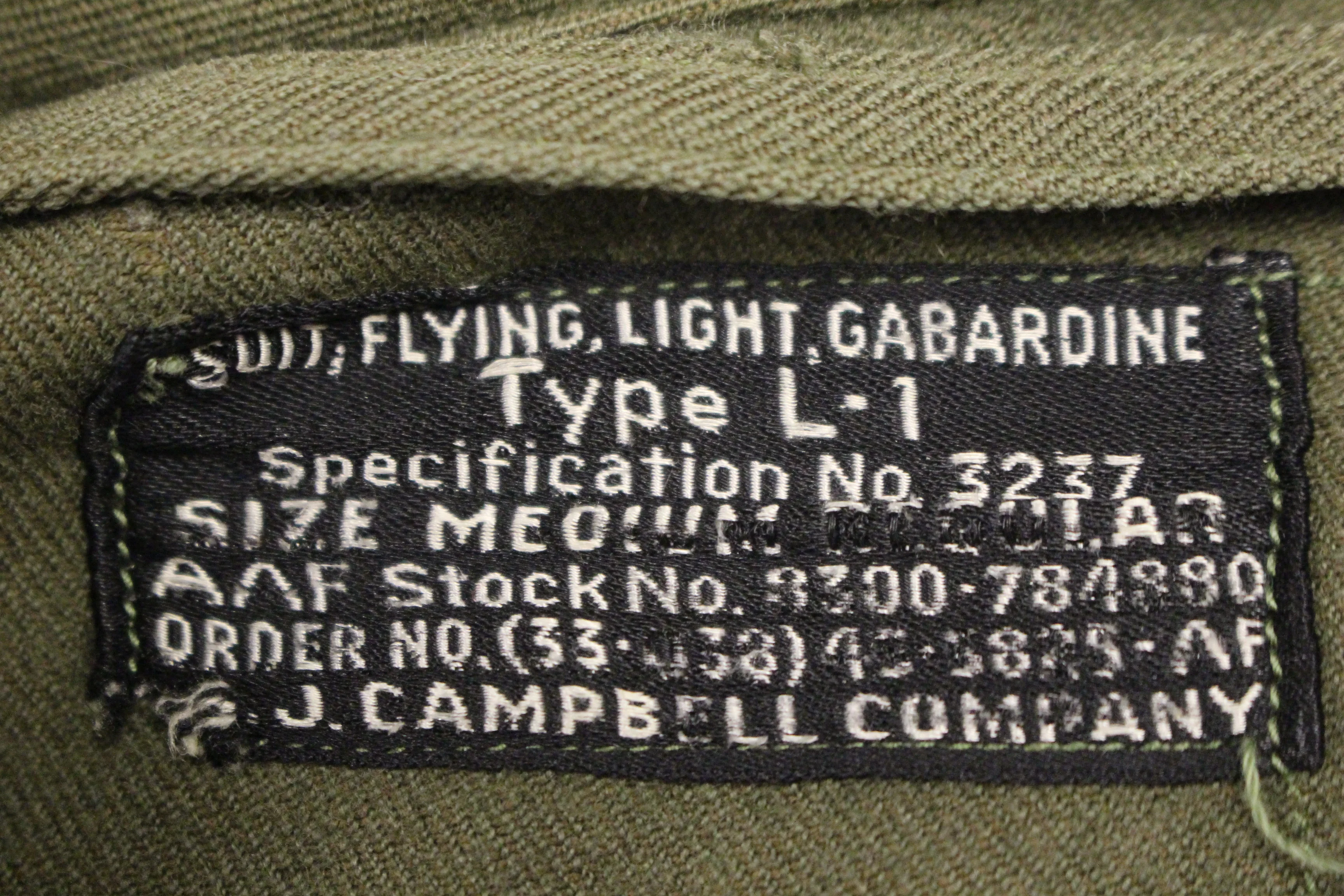 USAAF Flying Light Gabardine Suit - Type L-1 - Choose Size - Used - Image 14