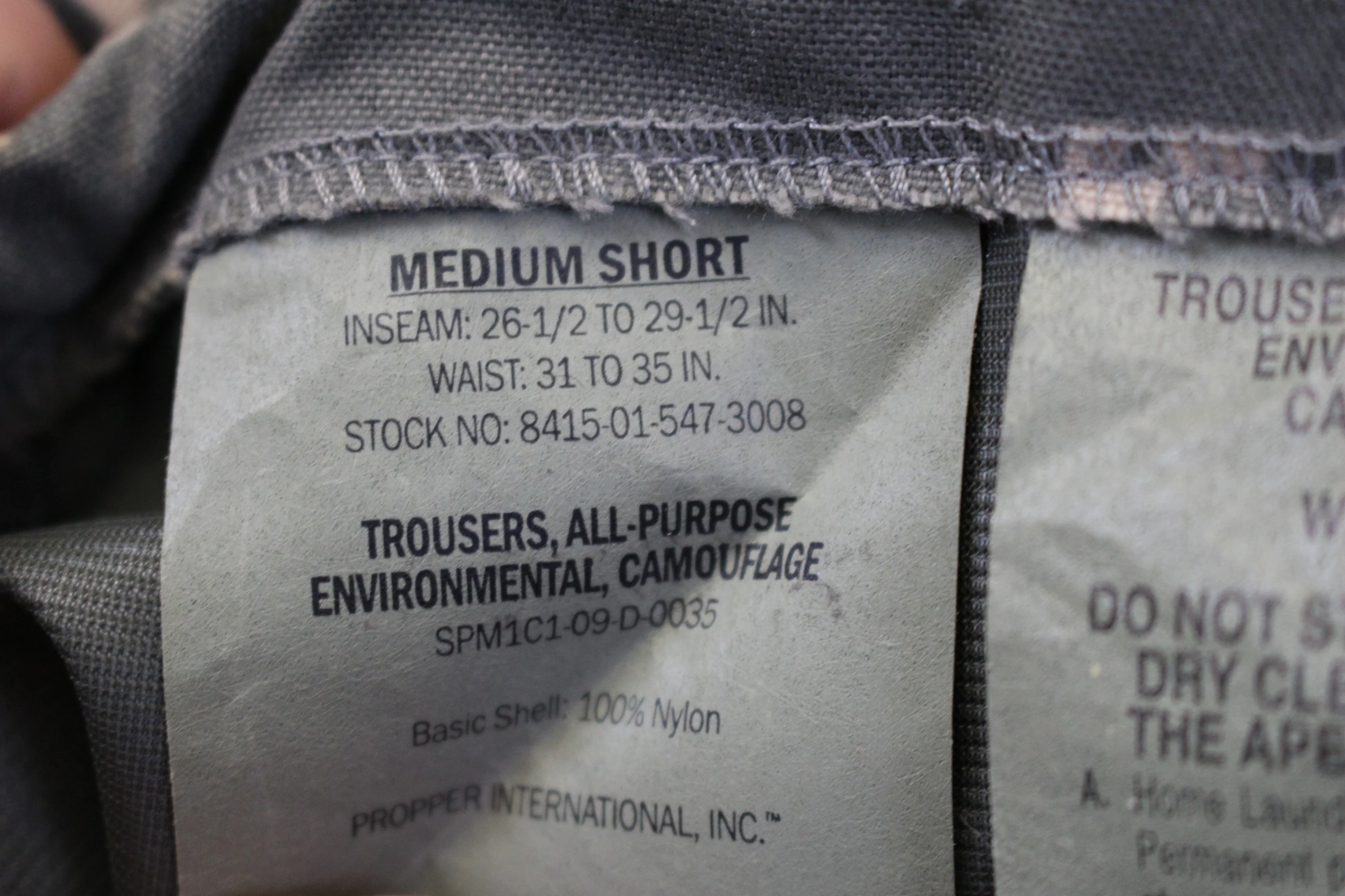USAF APECS All Purpose Trousers - Medium Short - 8415-01-547-3008 - Used - Image 4