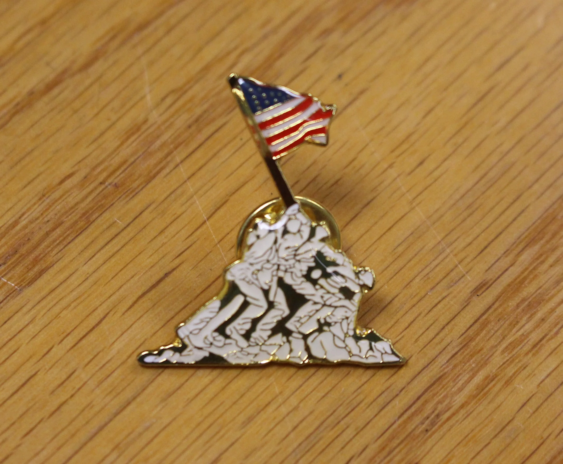 USMC Flag Raising at Iwo Jima Lapel Pin - Used