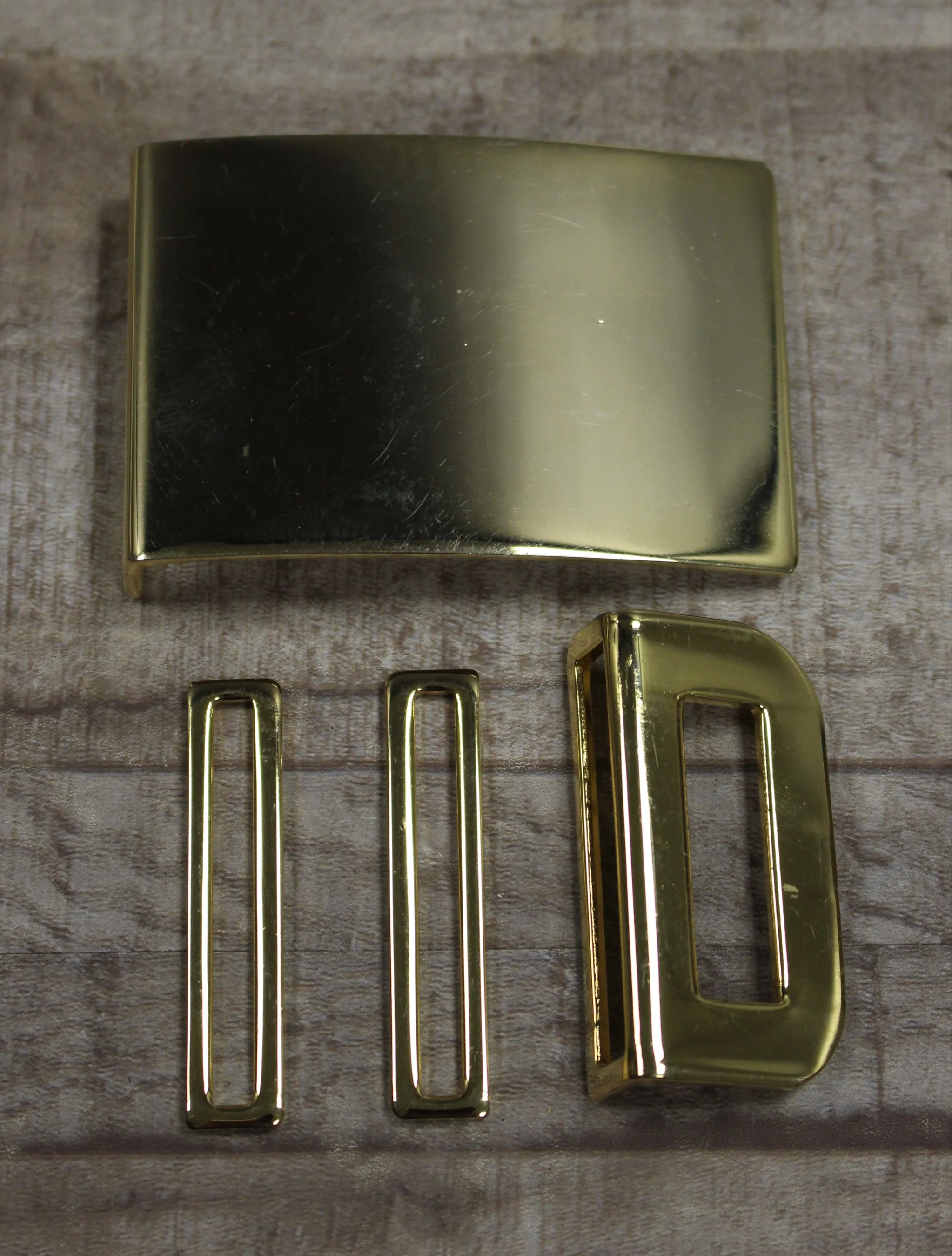 USMC Marine Corp Plain Uniform Belt Buckle - Smooth Gold Finish - New