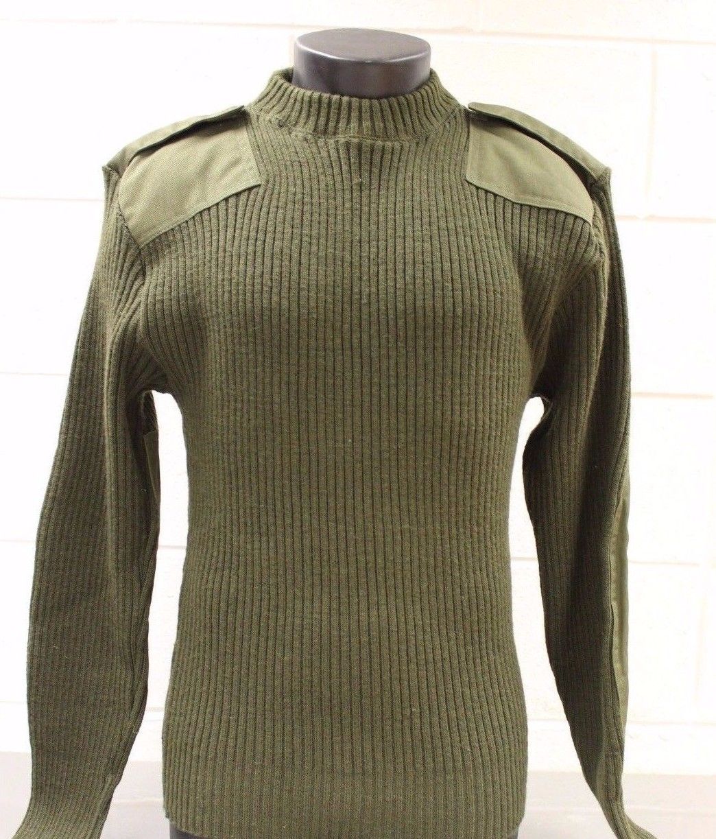 USMC Military Marines Pullover Green Sweater - 8405-01-192-9169 - Size: 40 -Used