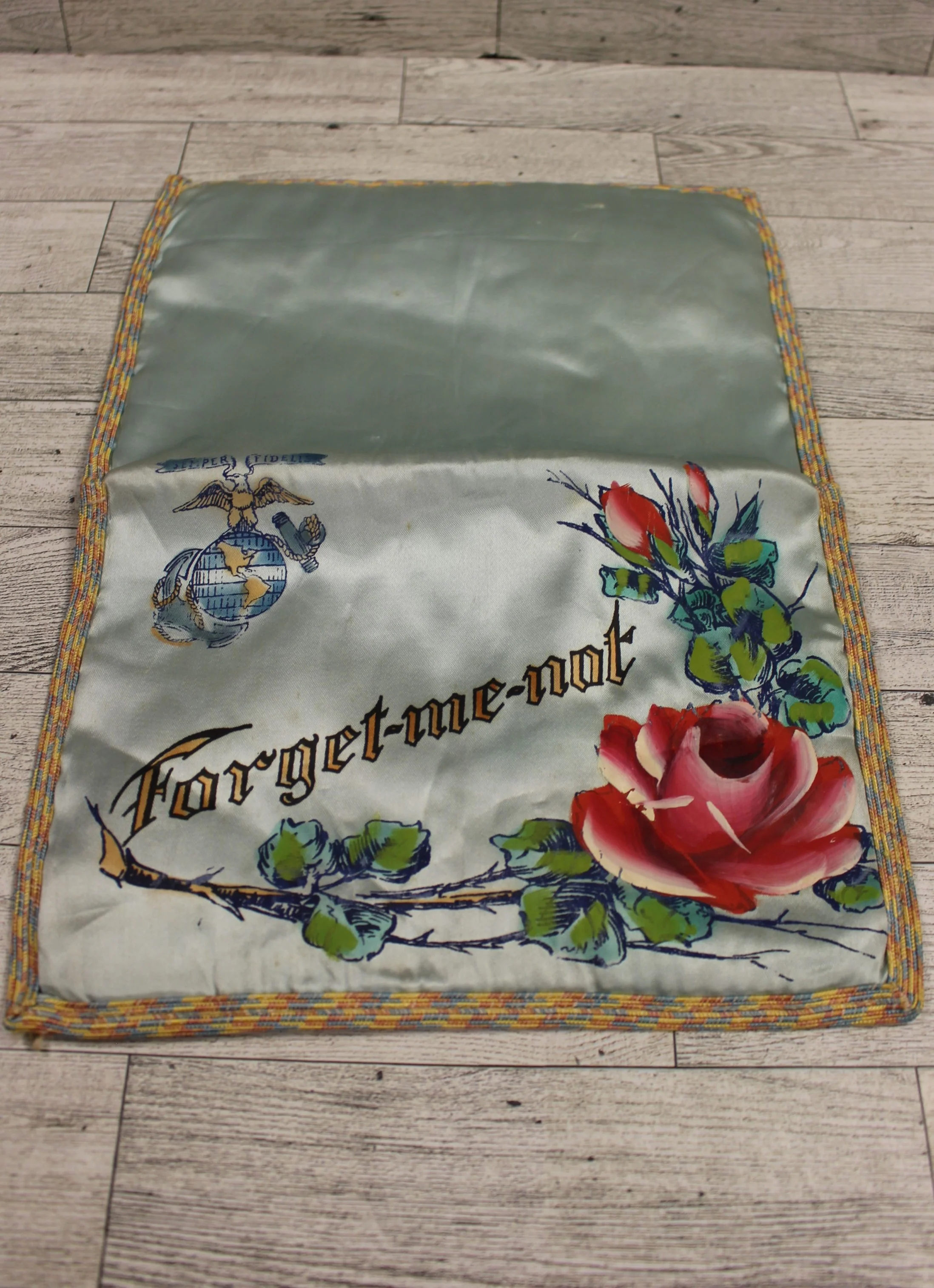 USMC WWII Forget-Me-Not Pillow/Cover - Used