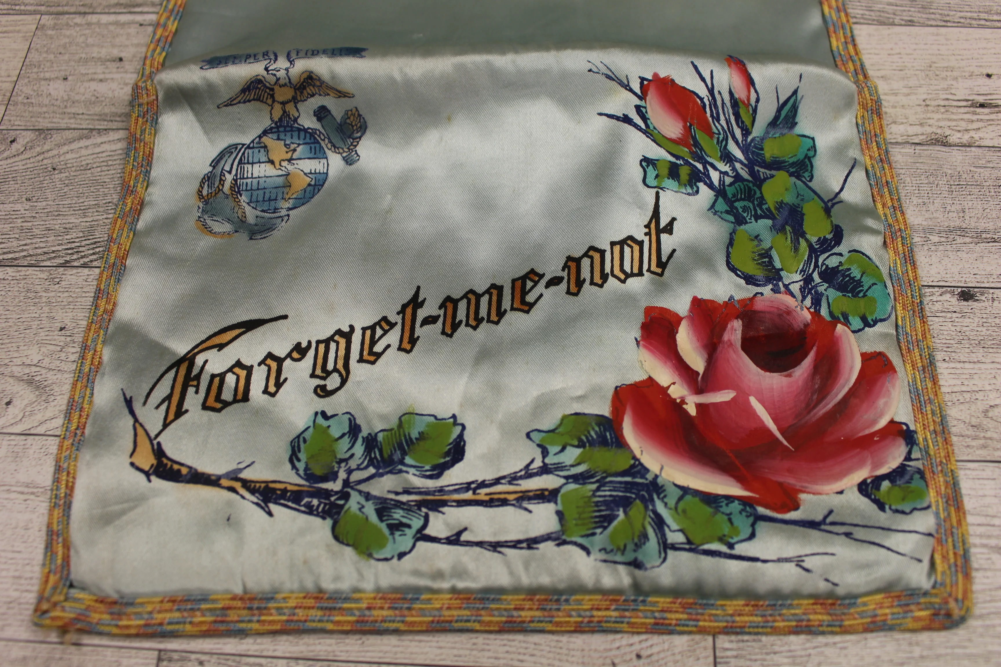 USMC WWII Forget-Me-Not Pillow/Cover - Used - Image 6