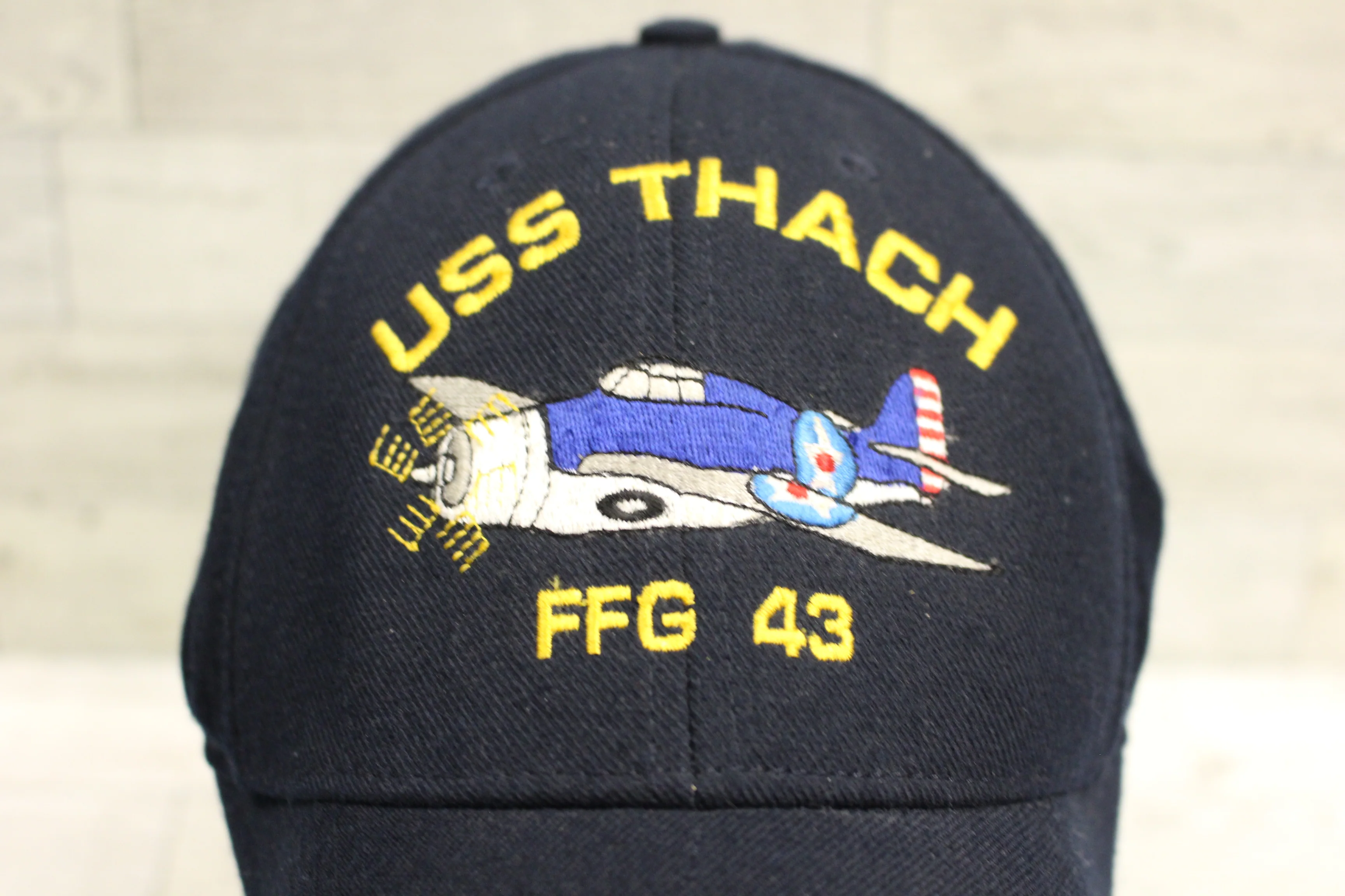 USS Thach FFG 43 Black Baseball Cap - Adjustable - Used - Image 2