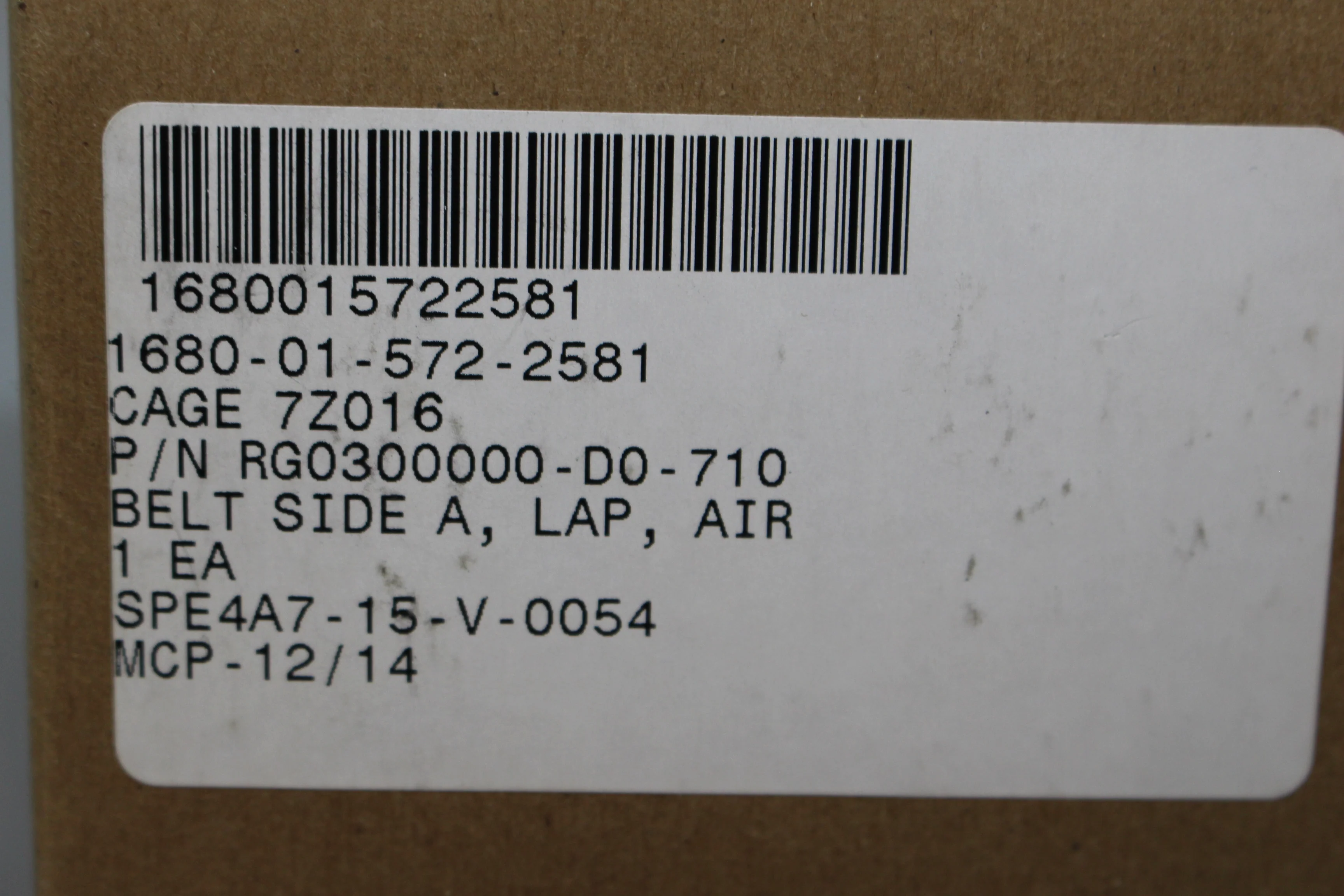 V-22 Aircraft Air Lap Belt Side A - 1680-01-572-2581 - RG0300000-D0-710 - New - Image 3