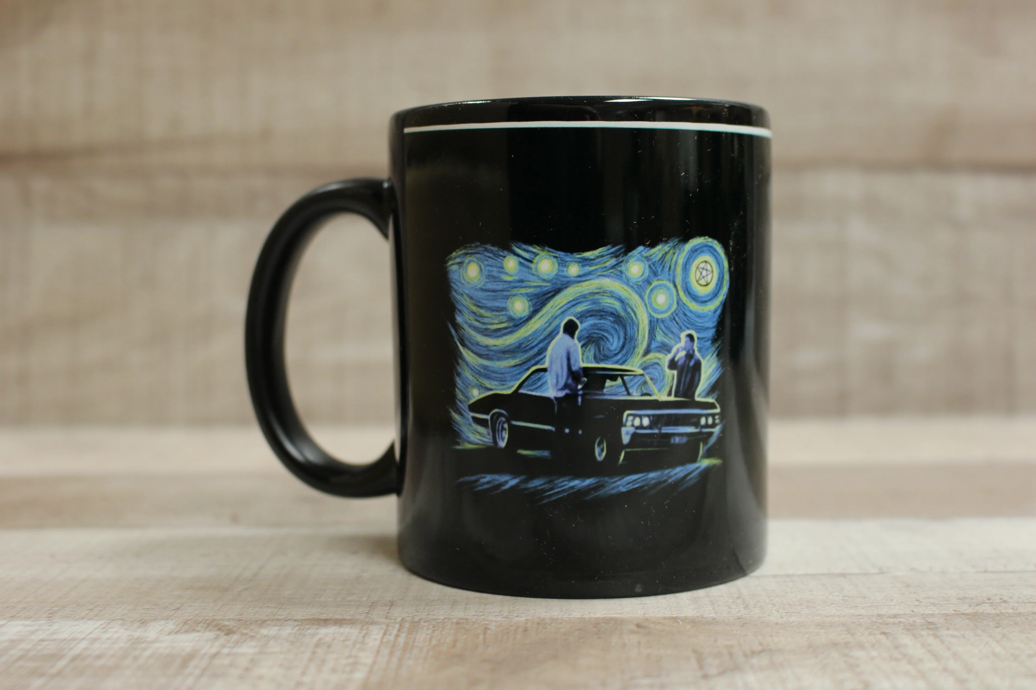 Van Gogh The Starry Night With Car Coffee Mug Cup -New