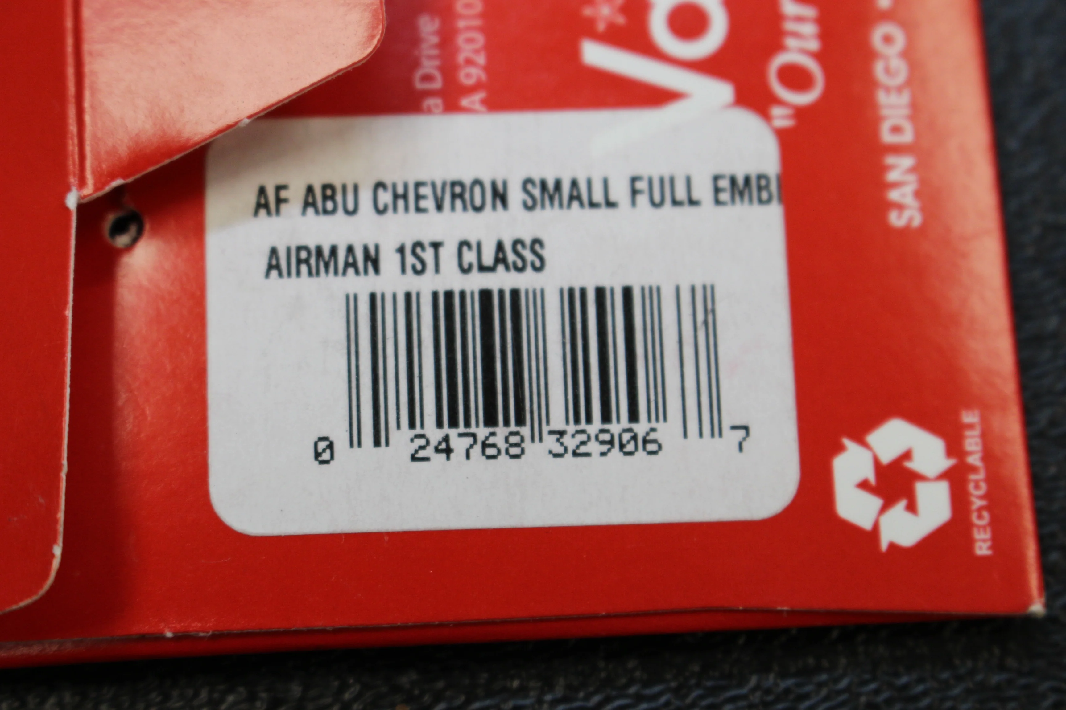 Vanguard Air Force Embroidered Chevron: Airman First Class - Small - ABU - New - Image 3
