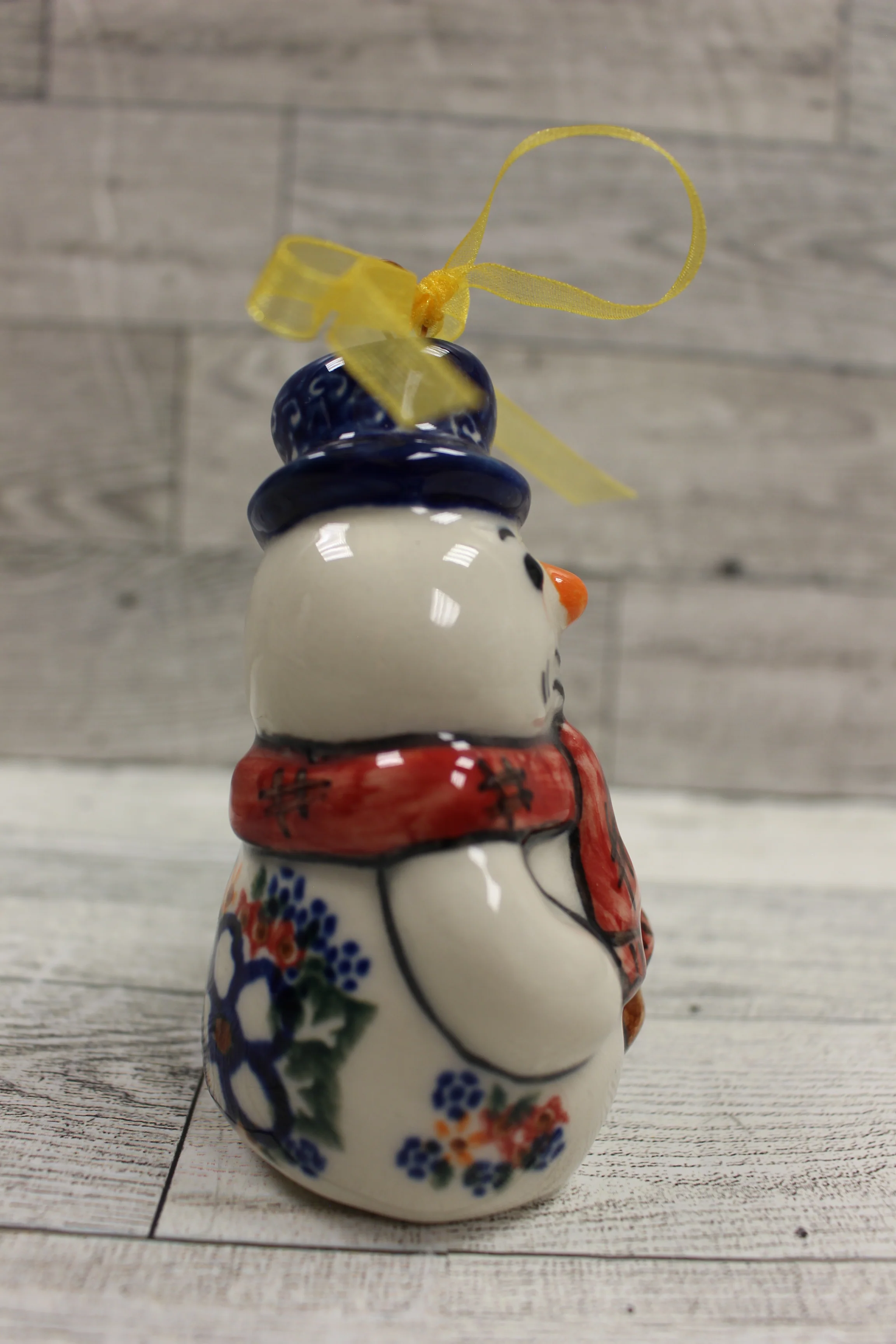 Vena Standing Snowman Ornament - Red Scarf and Snowflakes - 4" Tall - Used - Image 6