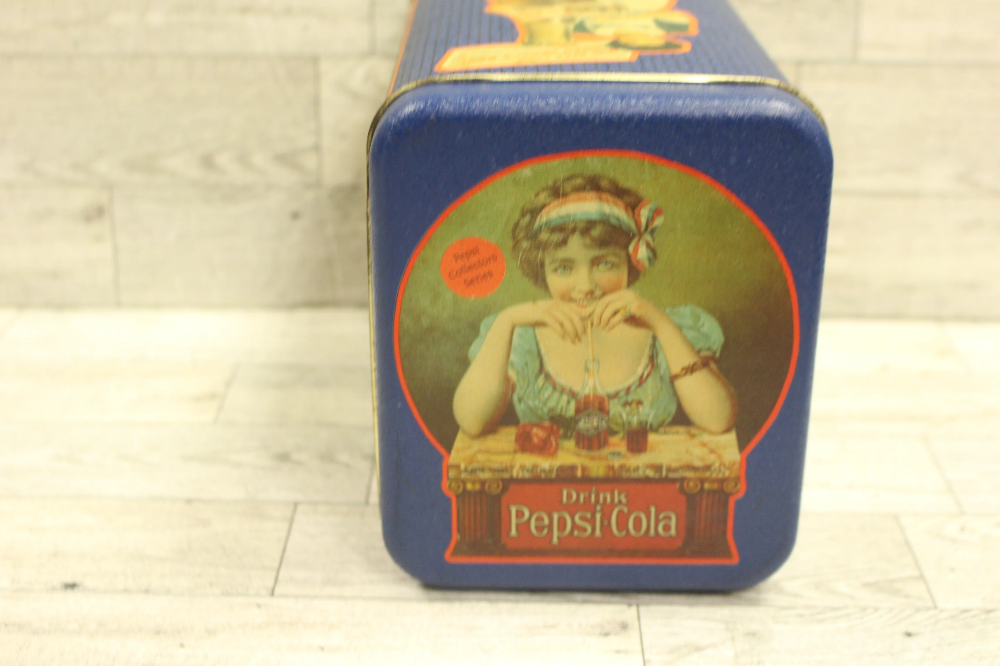 Vintage 1970's Victorian Pepsi Tin - 9' x 6" x 5" - Used - Image 2
