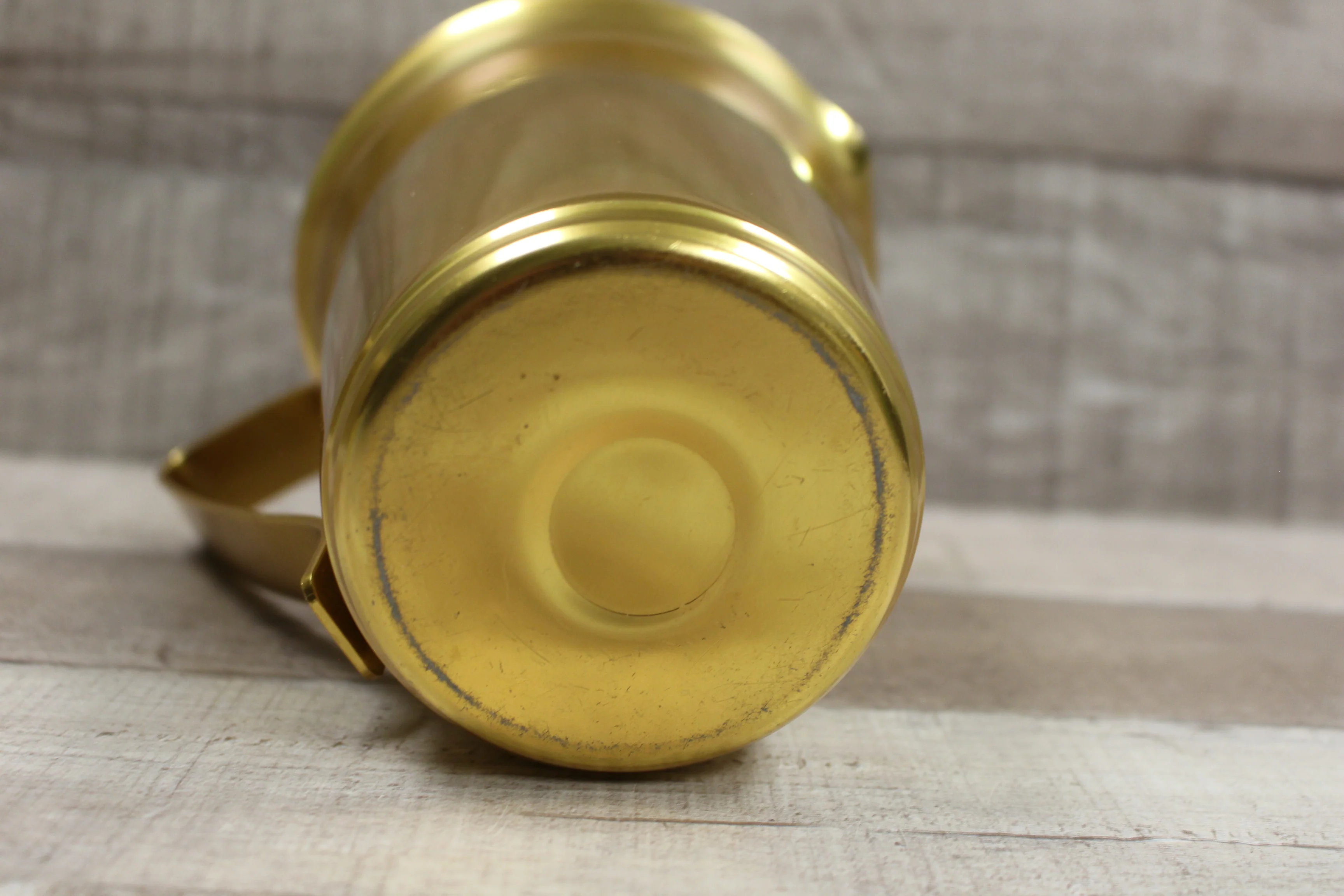 Vintage Aluminum Pitcher with Handle - 6 " - Gold - Used - Image 2