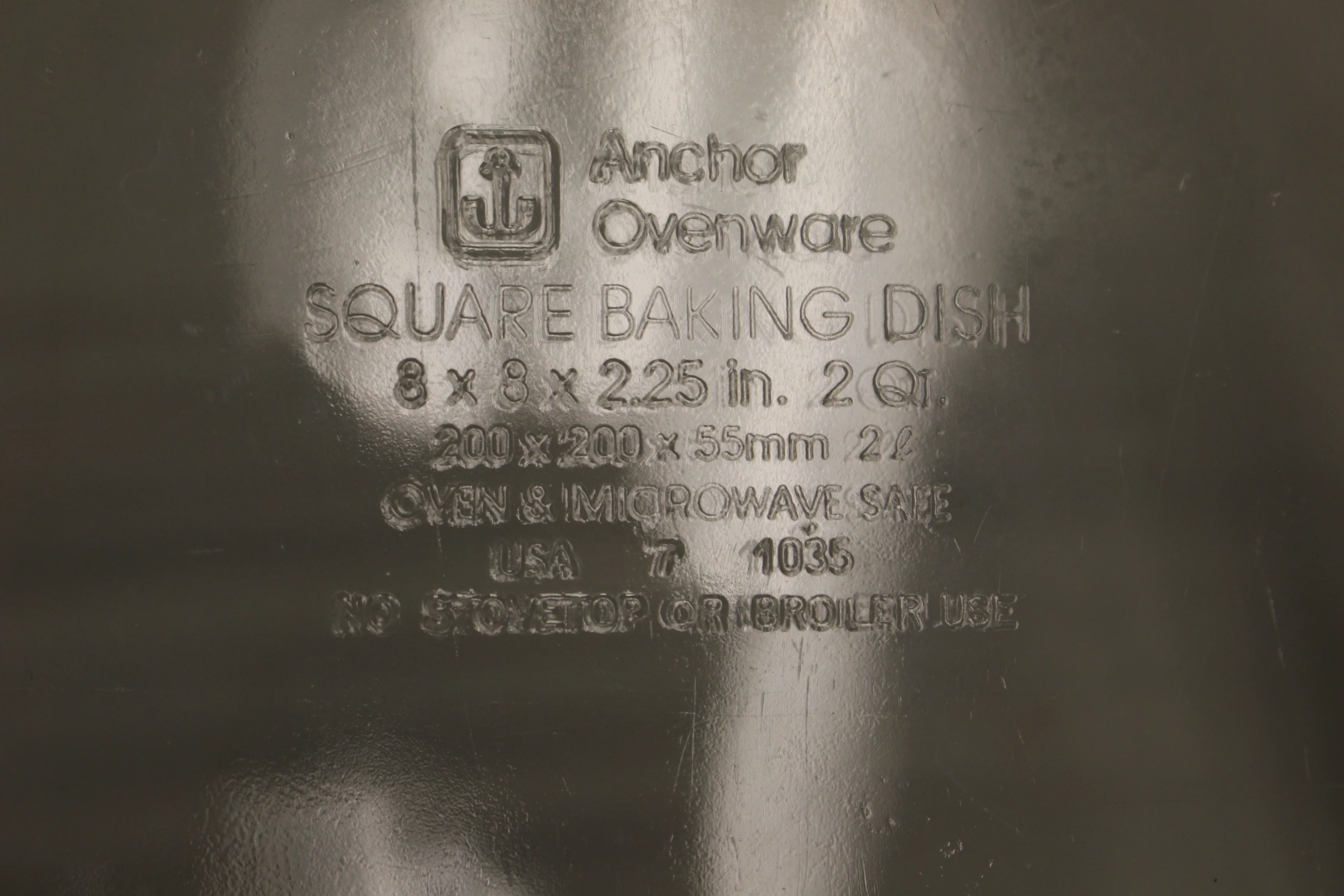 Vintage Anchor Hocking Ovenware Glass Square Casserole Baking Dish - Used - Image 2
