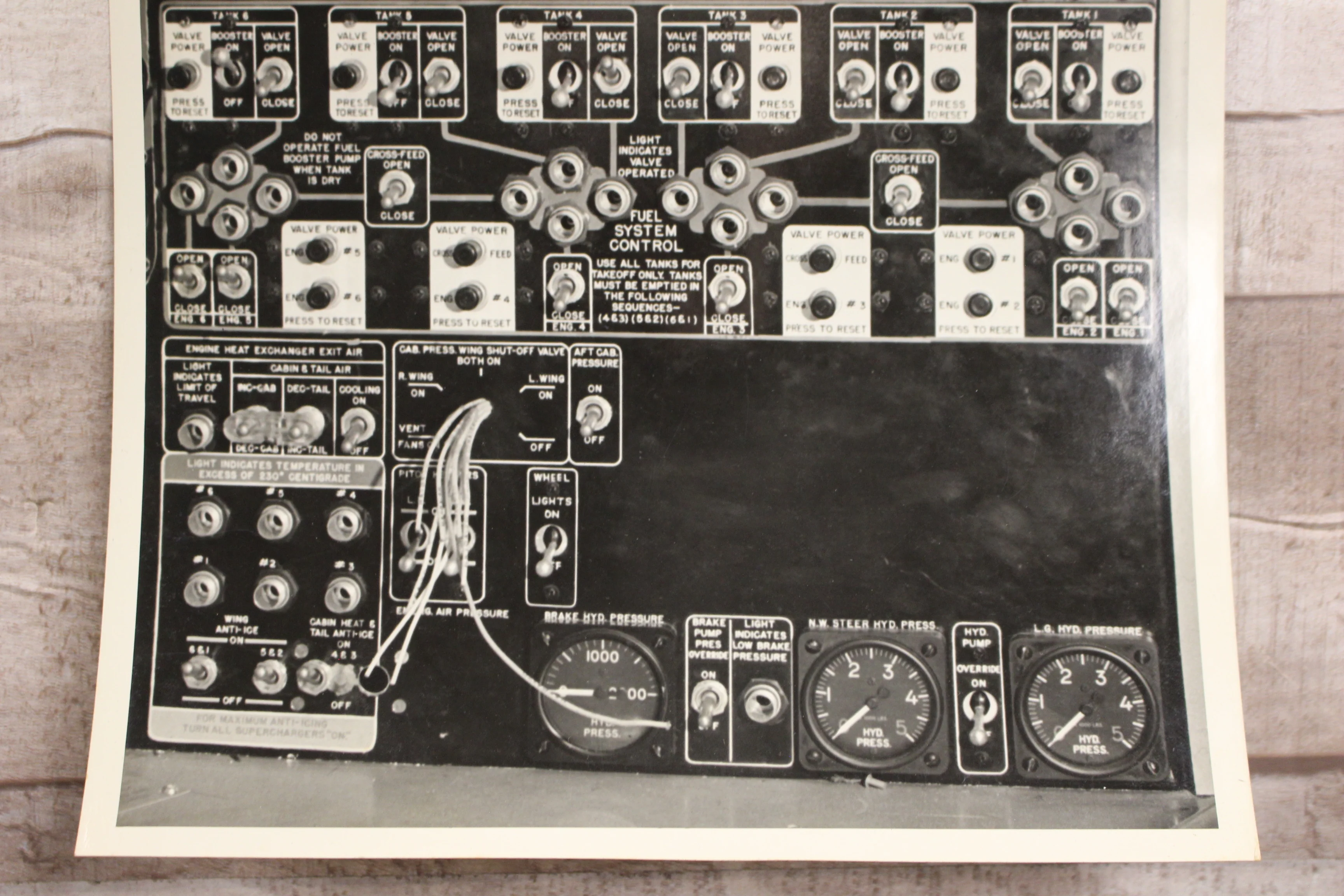 Vintage Authentic and Original Photo Of Plane Instrument Panel -Used - Image 4