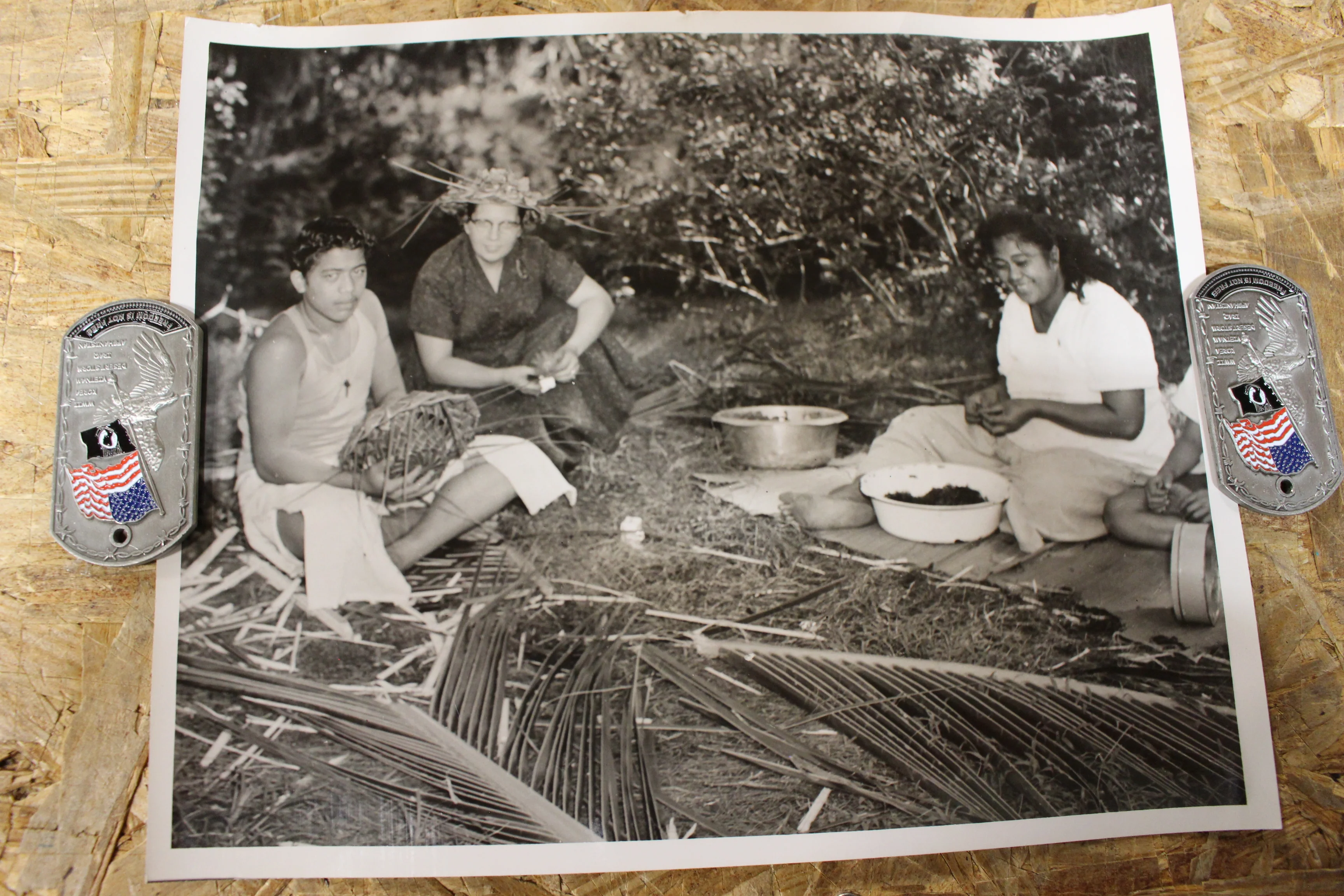 Vintage Authentic and Original Woman Posing For Picnic -Used