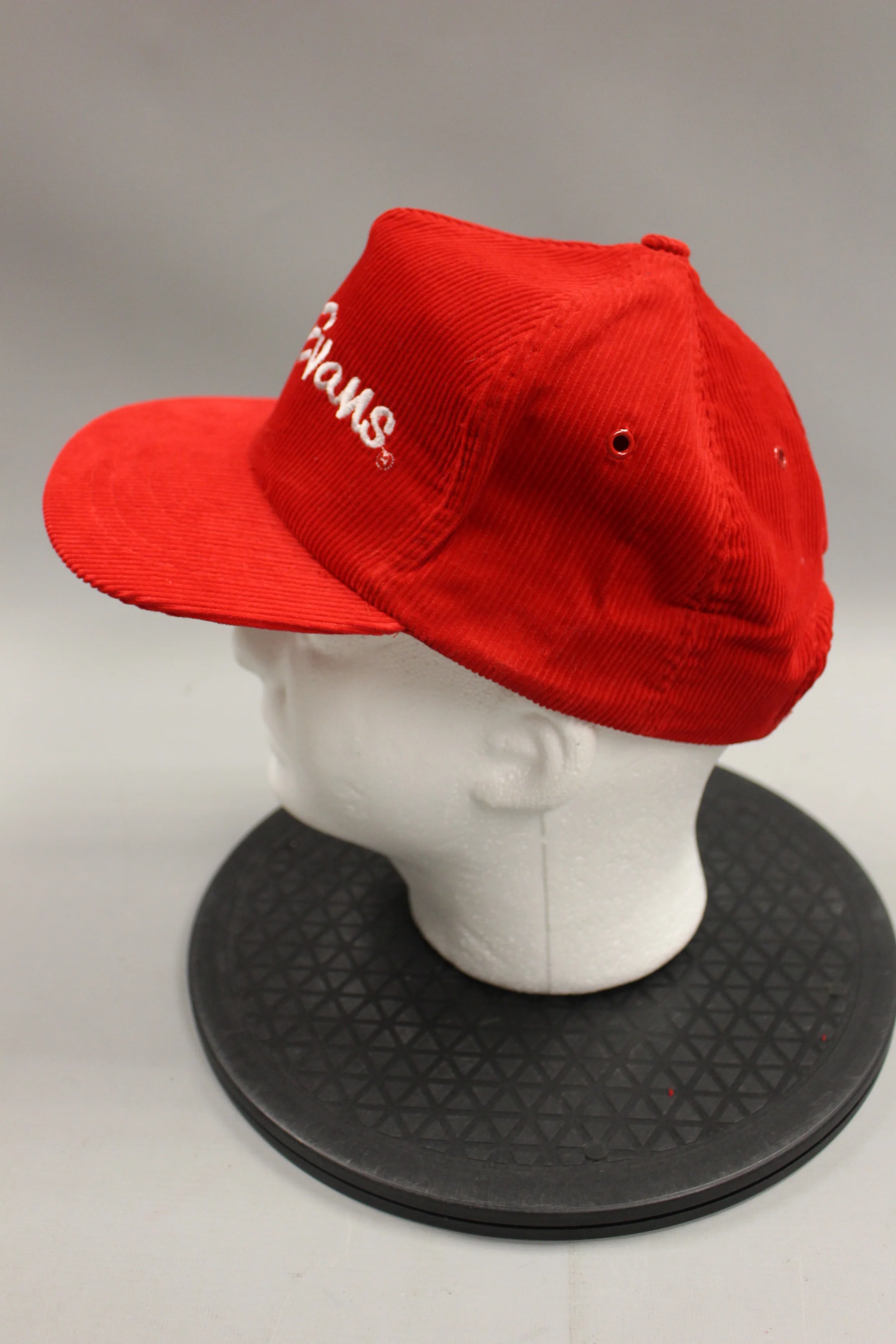 Vintage Bob Evans Soft Fuzzy Workers Hat -Red -Used - Image 2