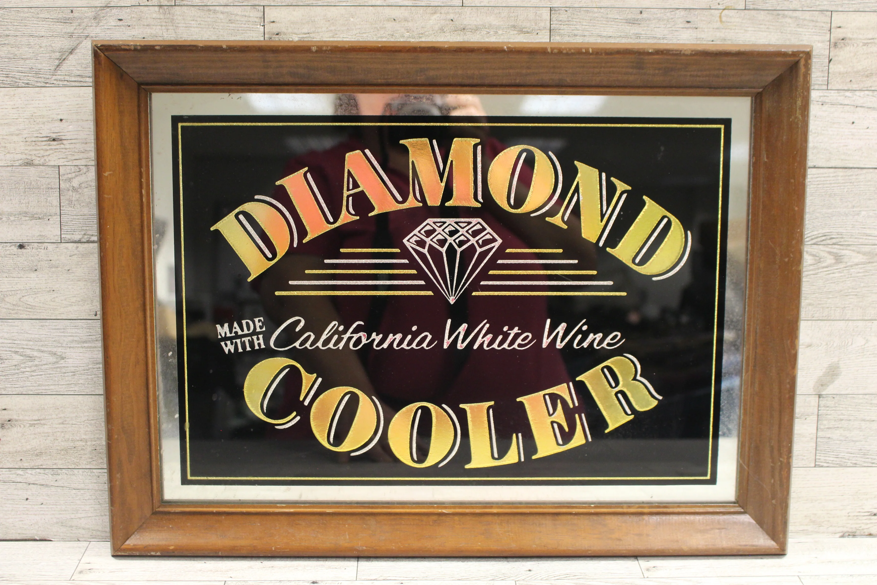 Vintage Diamond Coolers Framed Bar Sign -19" X 14.5" - Island Cellars - Used