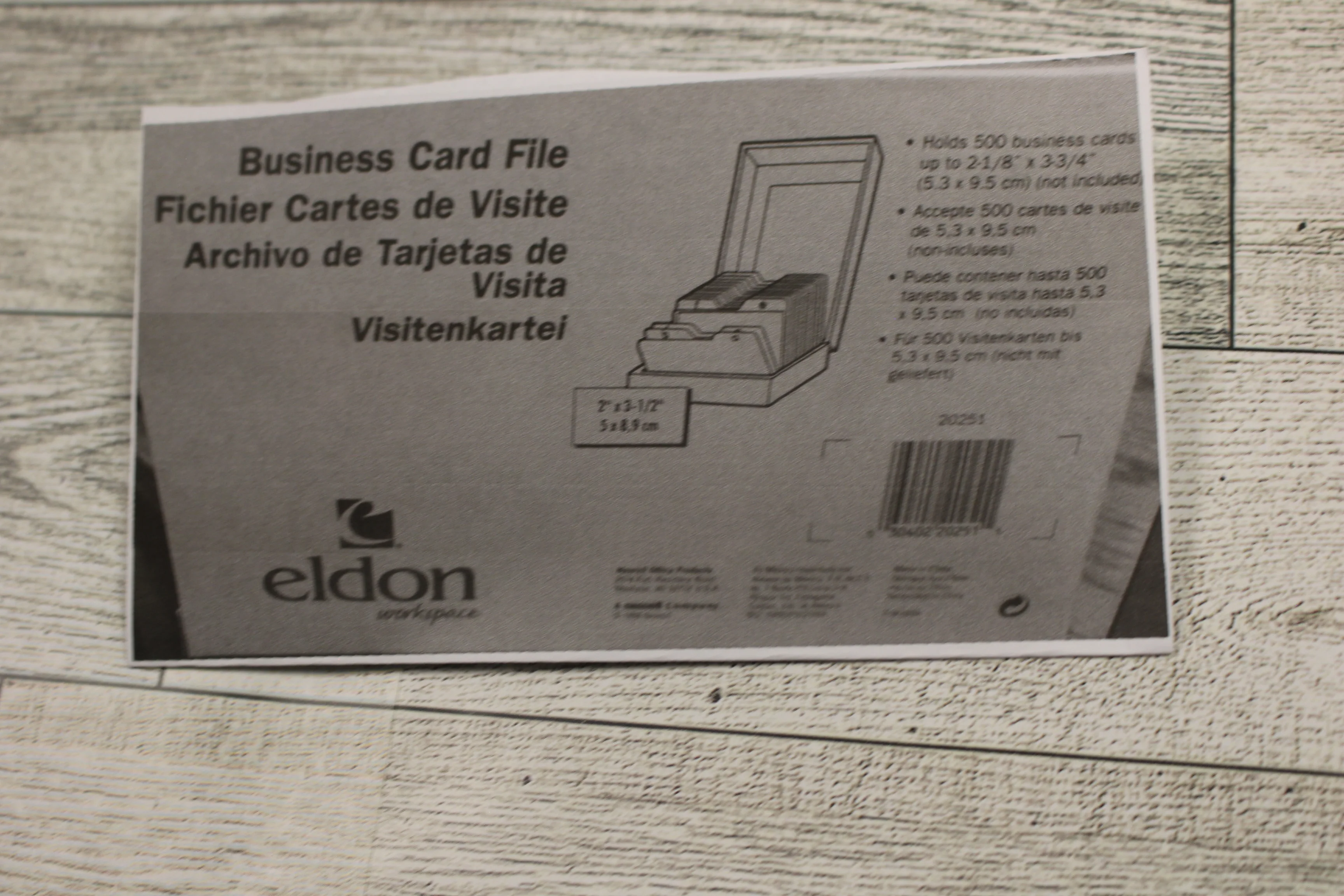 Vintage Eldon Business Card File - Used - Image 4