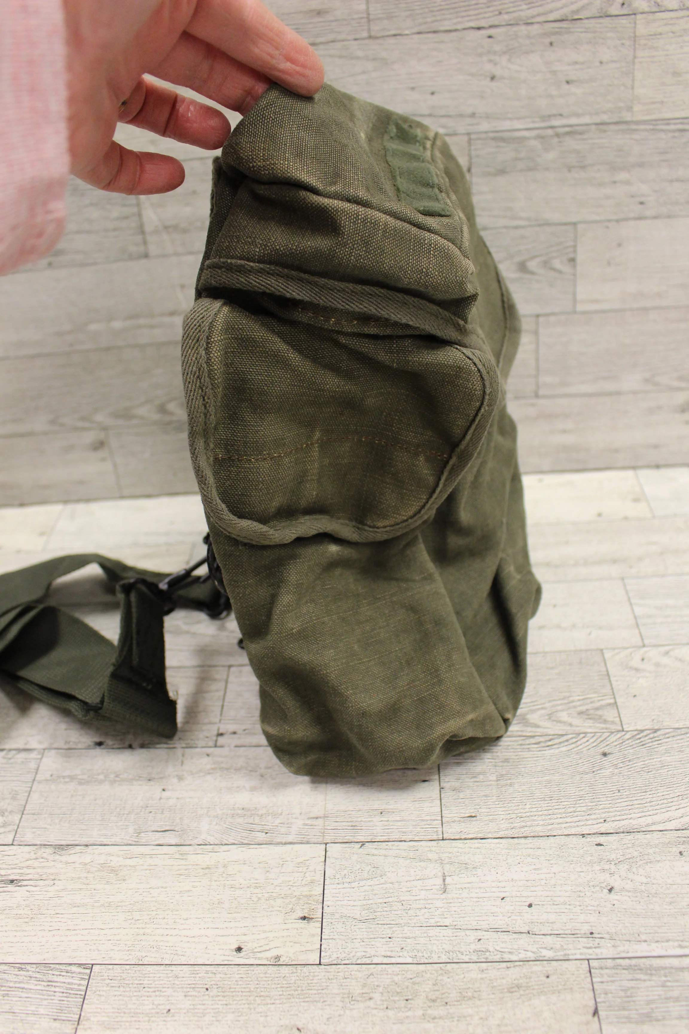 Vintage French Army SACM 63 25-HBC-72 Bag - Green - Used - Image 5