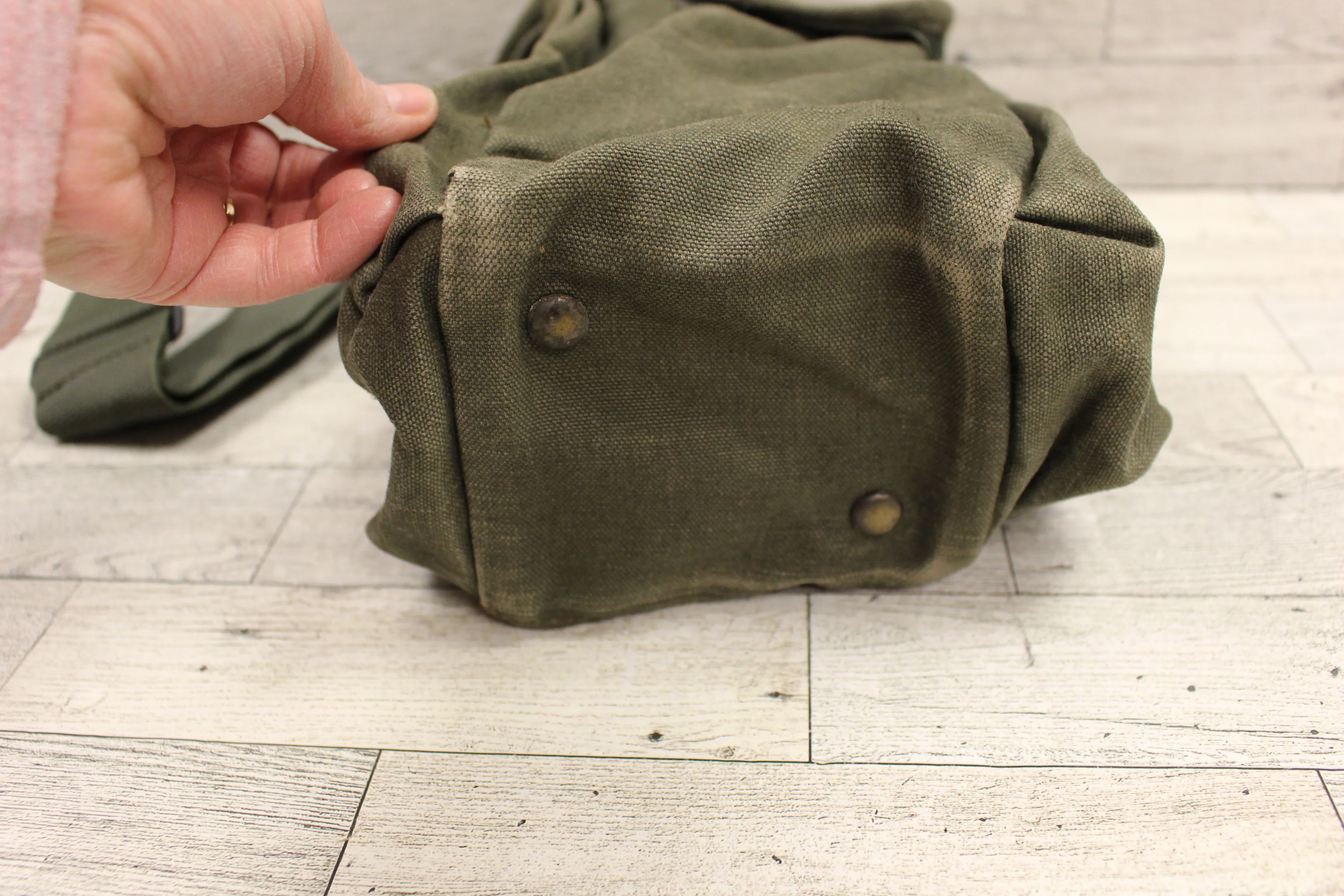 Vintage French Army SACM 63 25-HBC-72 Bag - Green - Used - Image 7