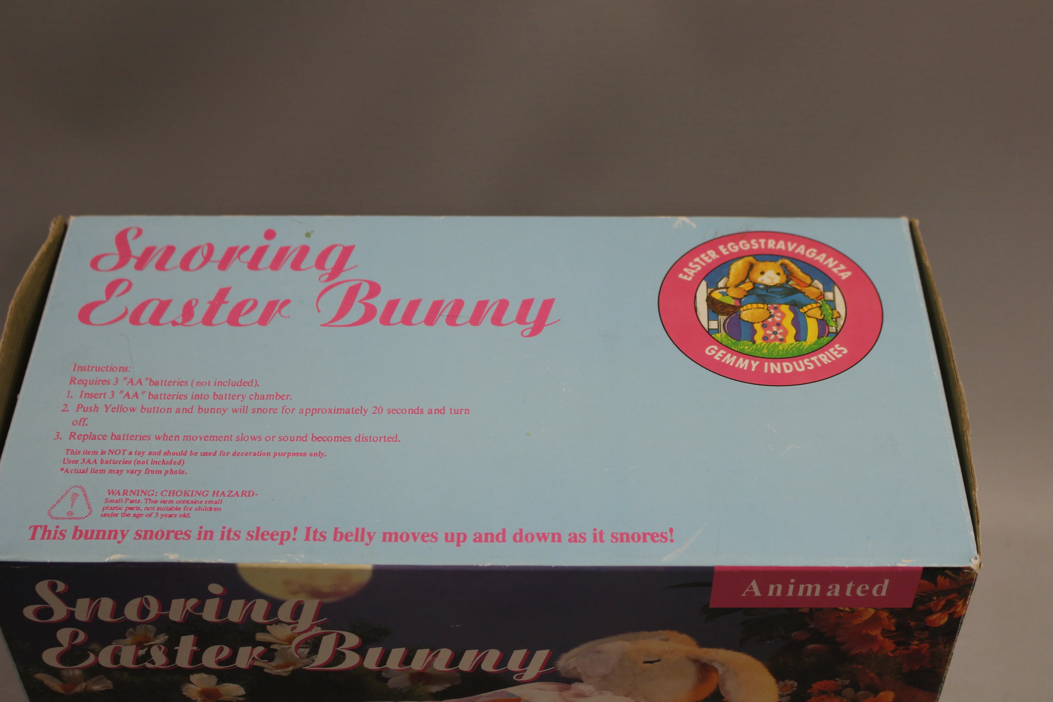 Vintage Gemmy Animated Snoring Easter Bunny - Used - Image 5