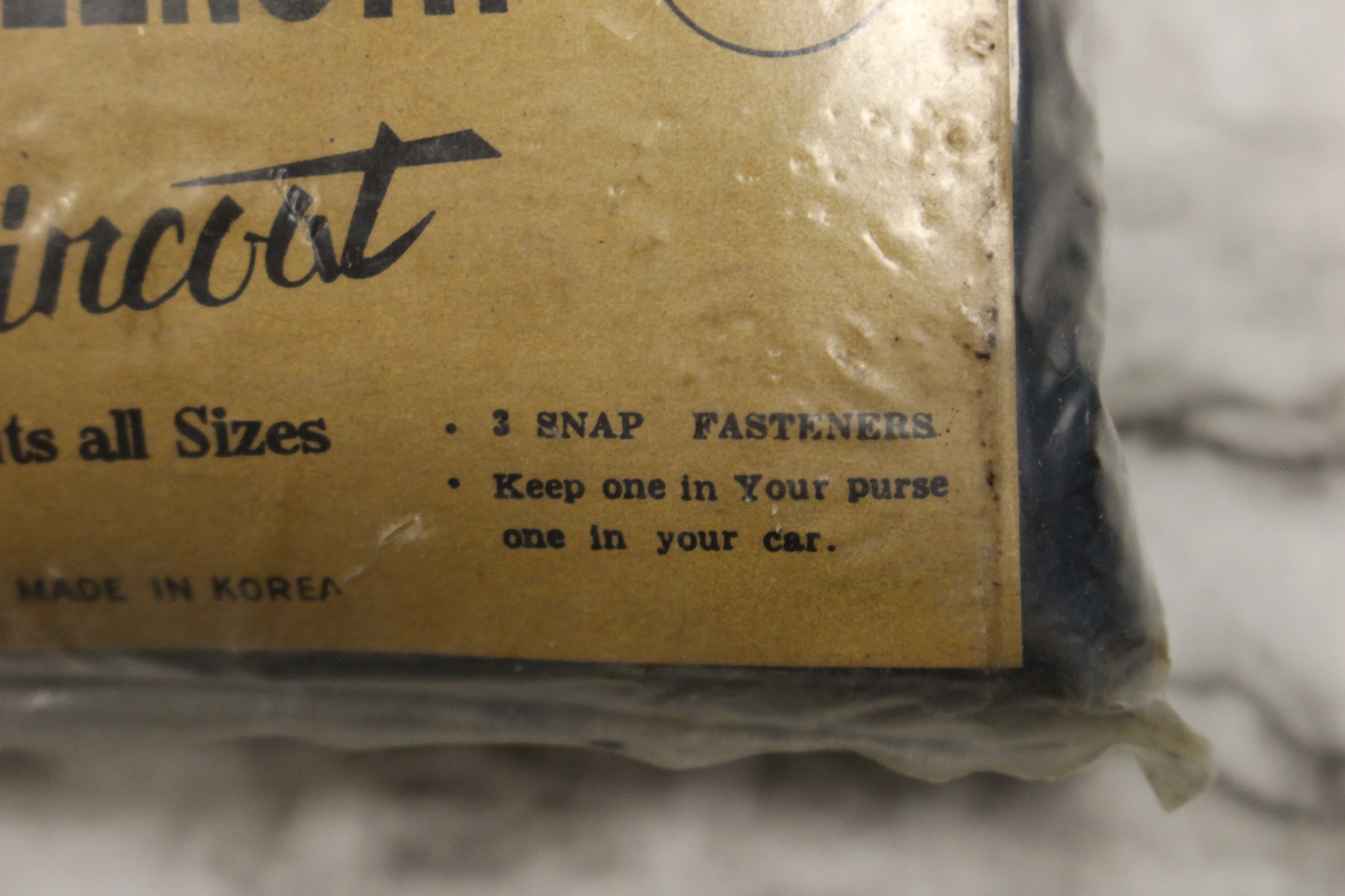 Vintage Gentleman's Full Length Pocket Raincoat- OSFA - 3 Snap Fasteners - Black - New - Image 3