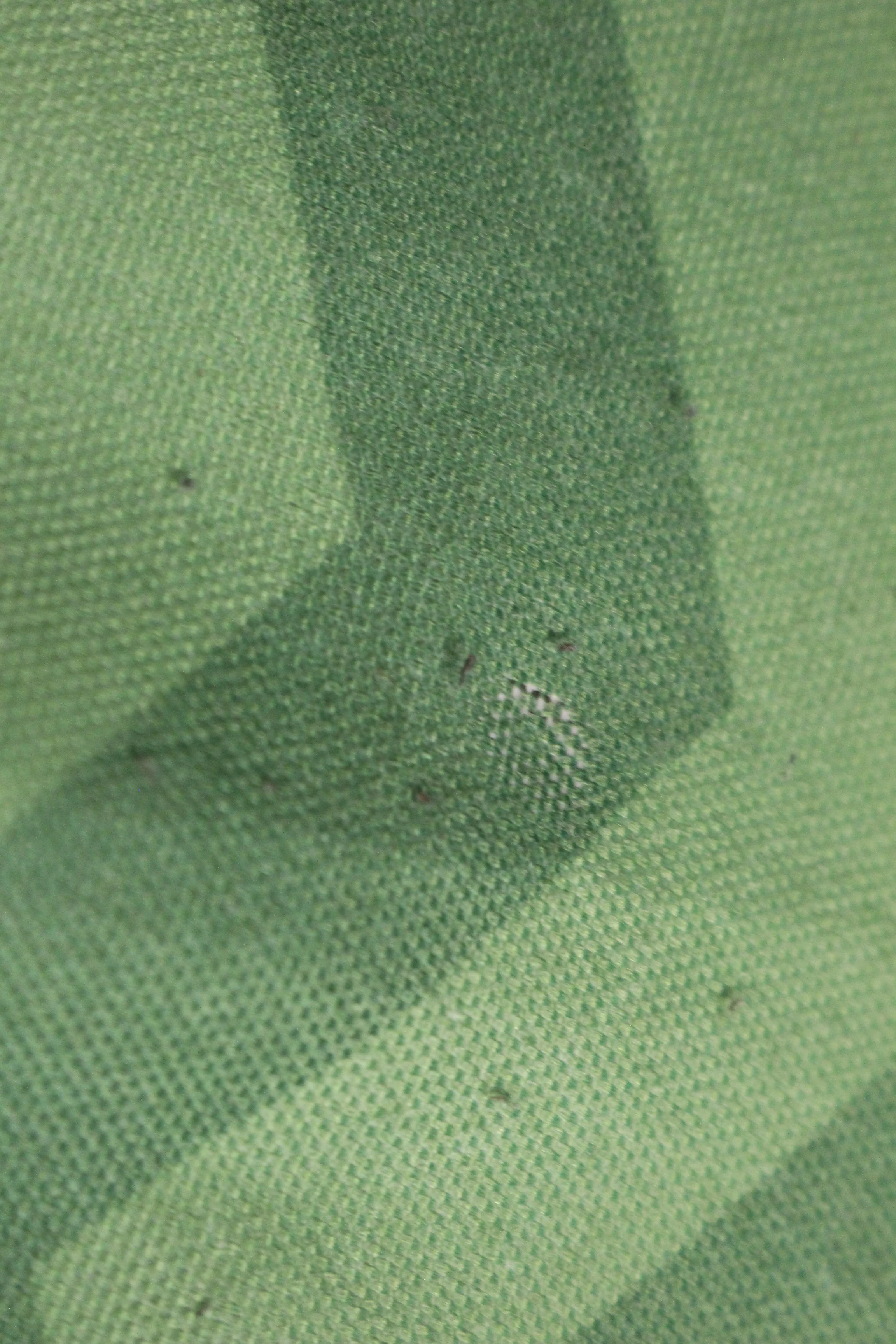 Vintage Geometric Round Tablecloth - Zig Zag - Green - Used - Image 6
