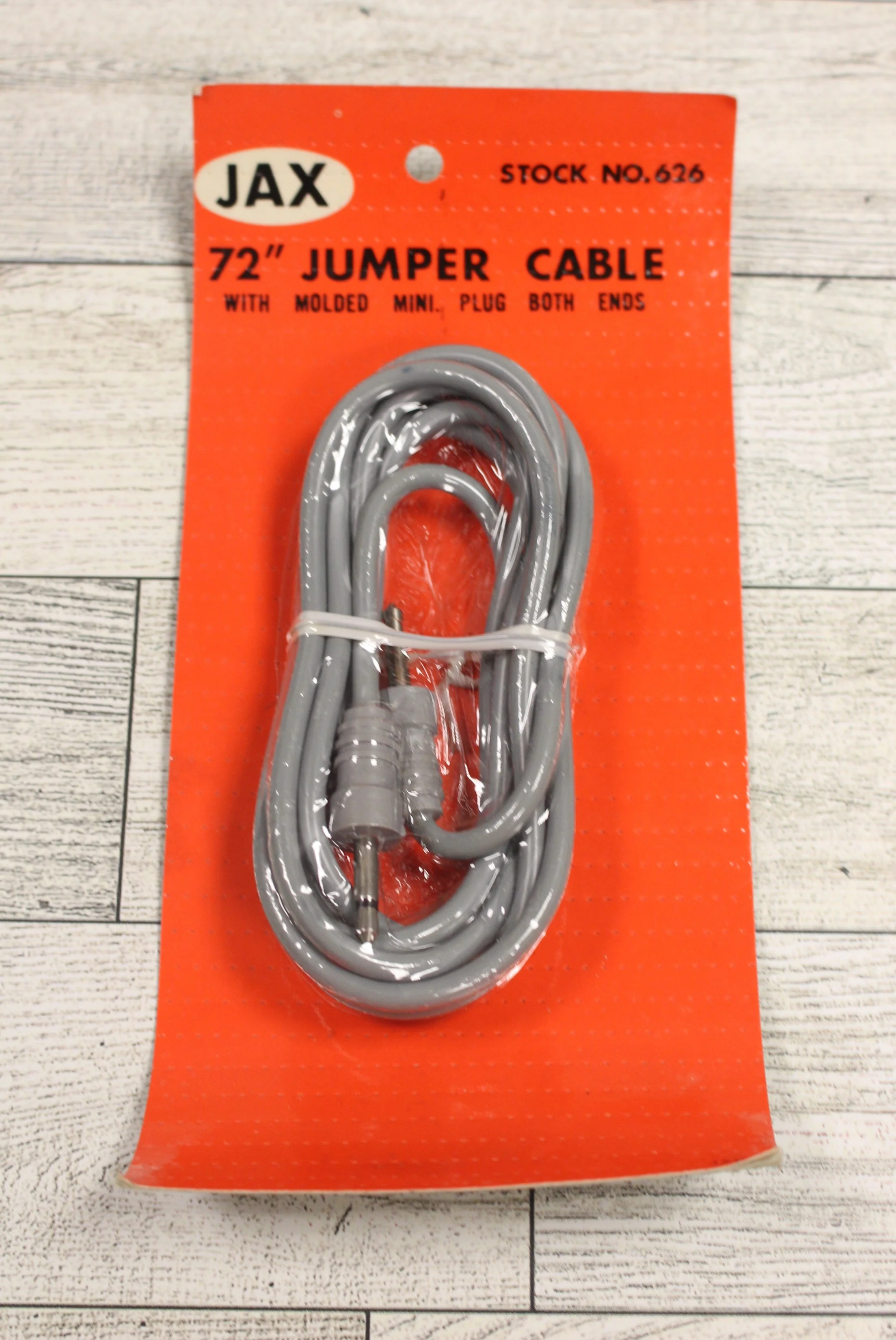 Vintage JAX 72" Mini Jumper Cable - #626 - Plug both ends - New