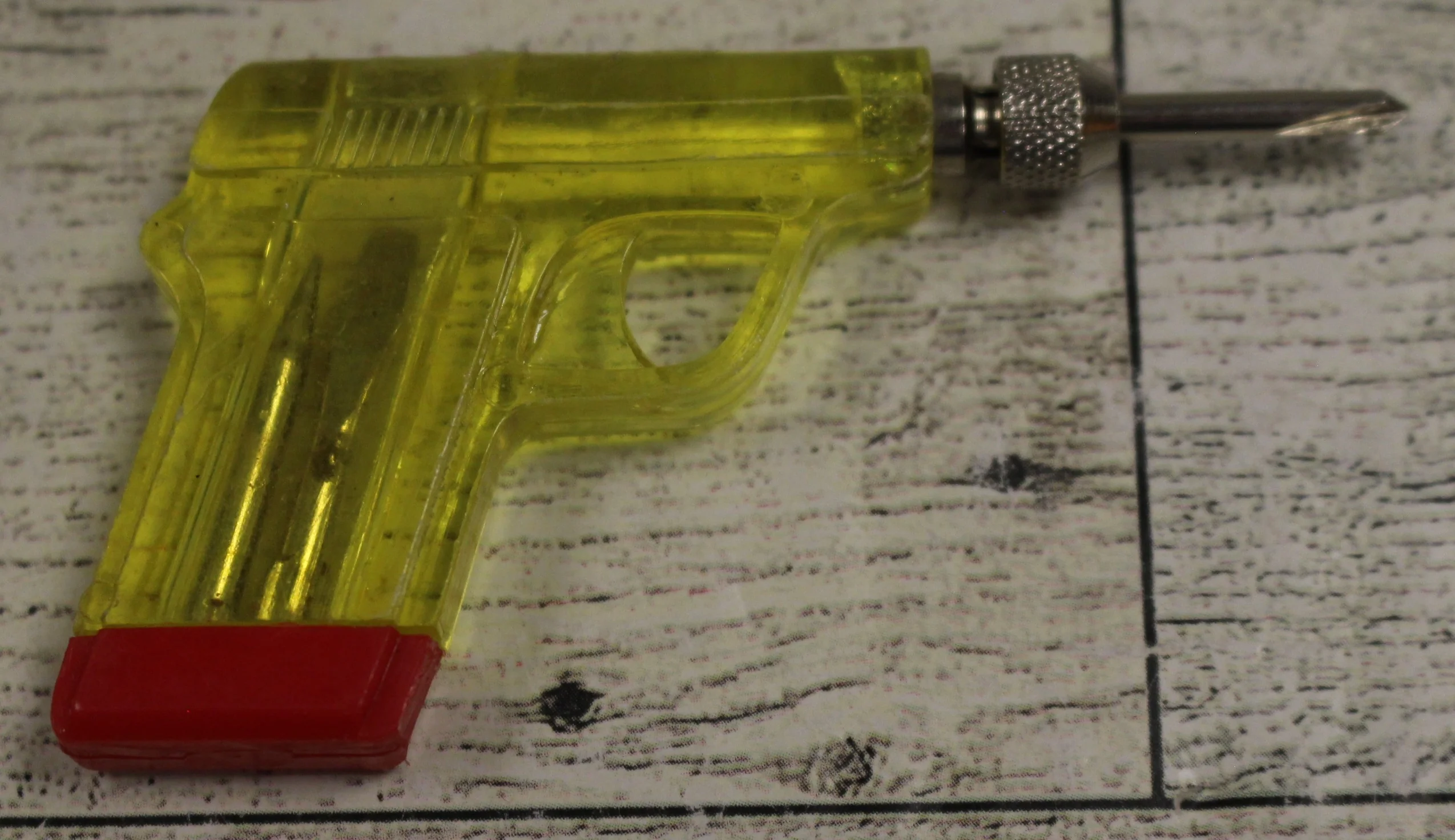 Vintage KS Pistol Gun Screwdriver Set - 3 pc Multi Tool - Yellow - Used - Image 2